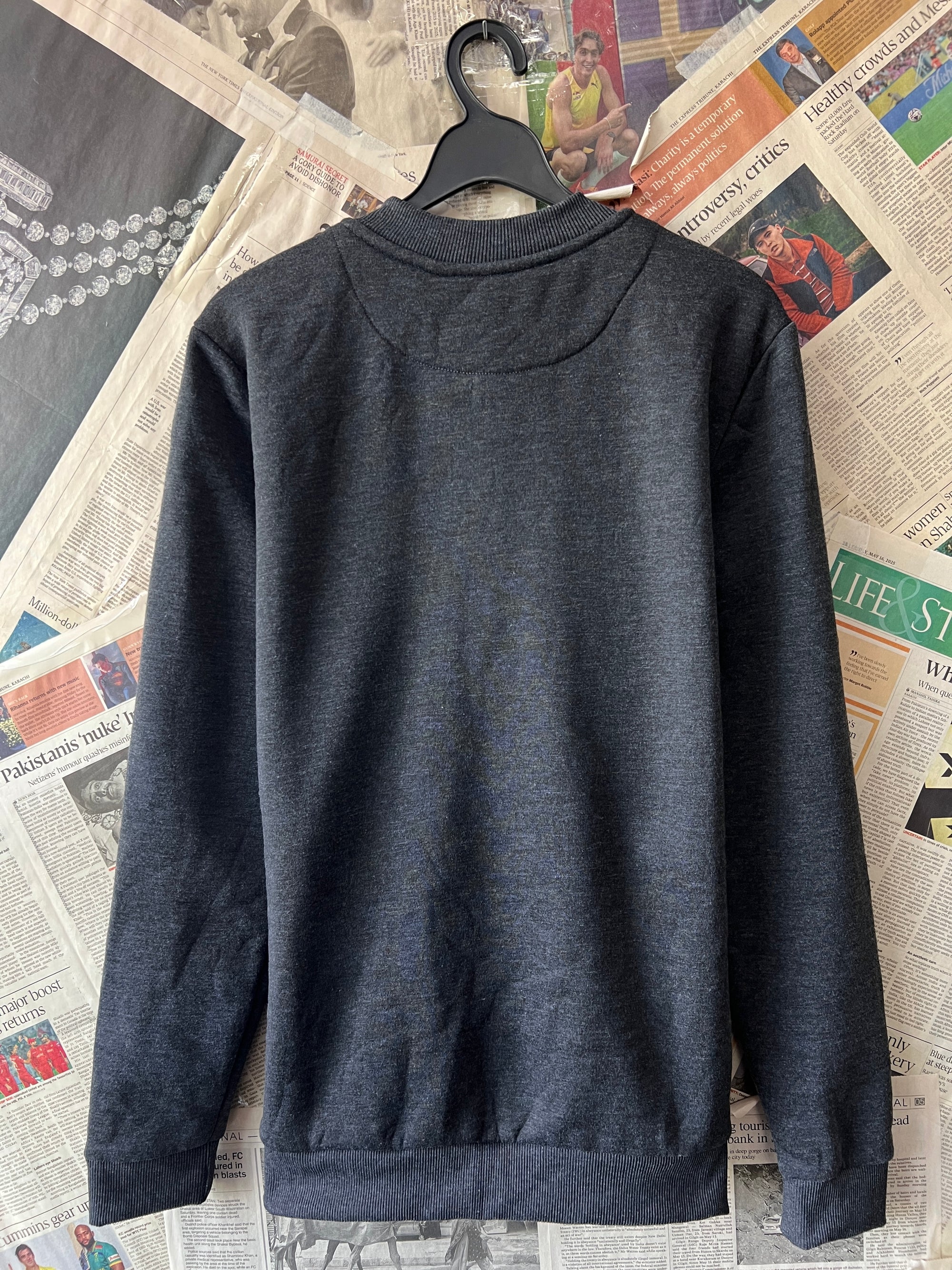 Brave Soul® Small | Chest: 21" | Charcoal | Bomber Jacket | 798 - Genuine Maal