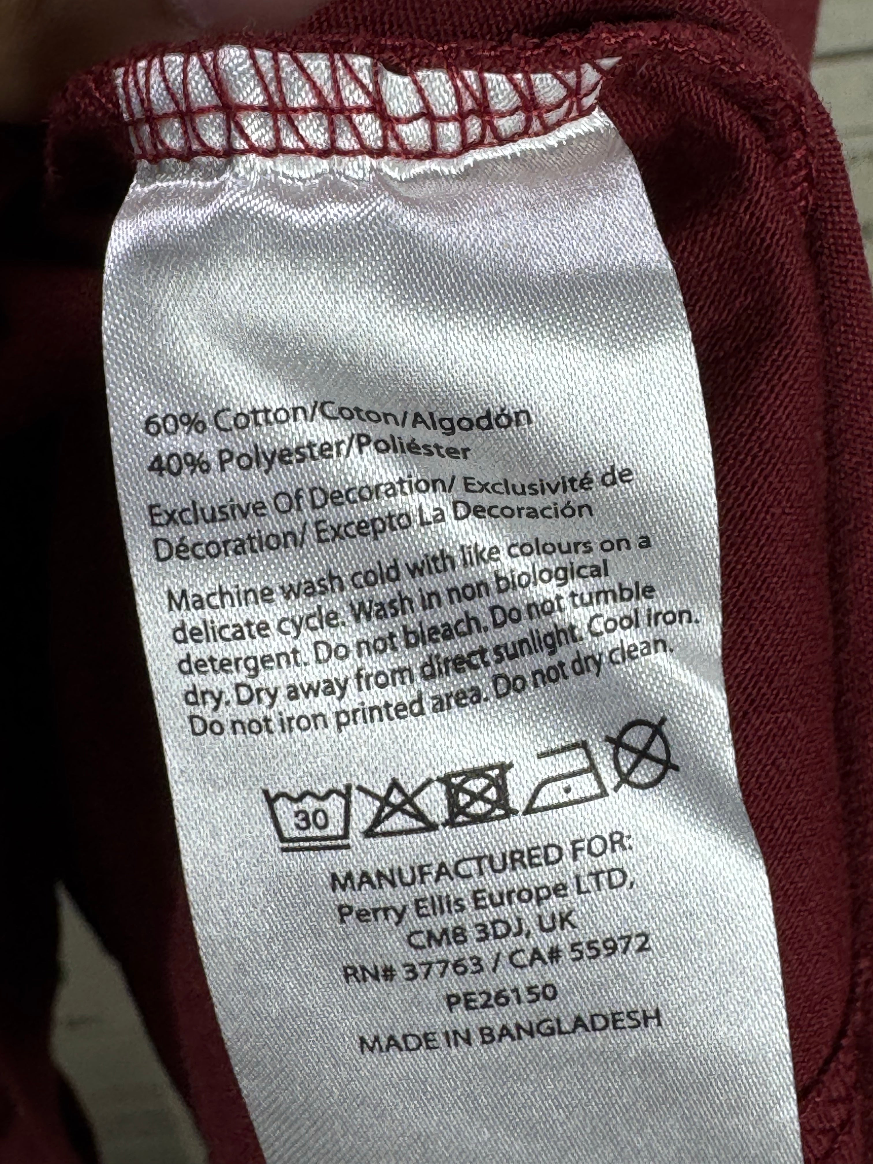 Penguin® Large | Chest: 24" | Crimson | T-Shirt | Cotton - Poly | 3734 - Genuine Maal