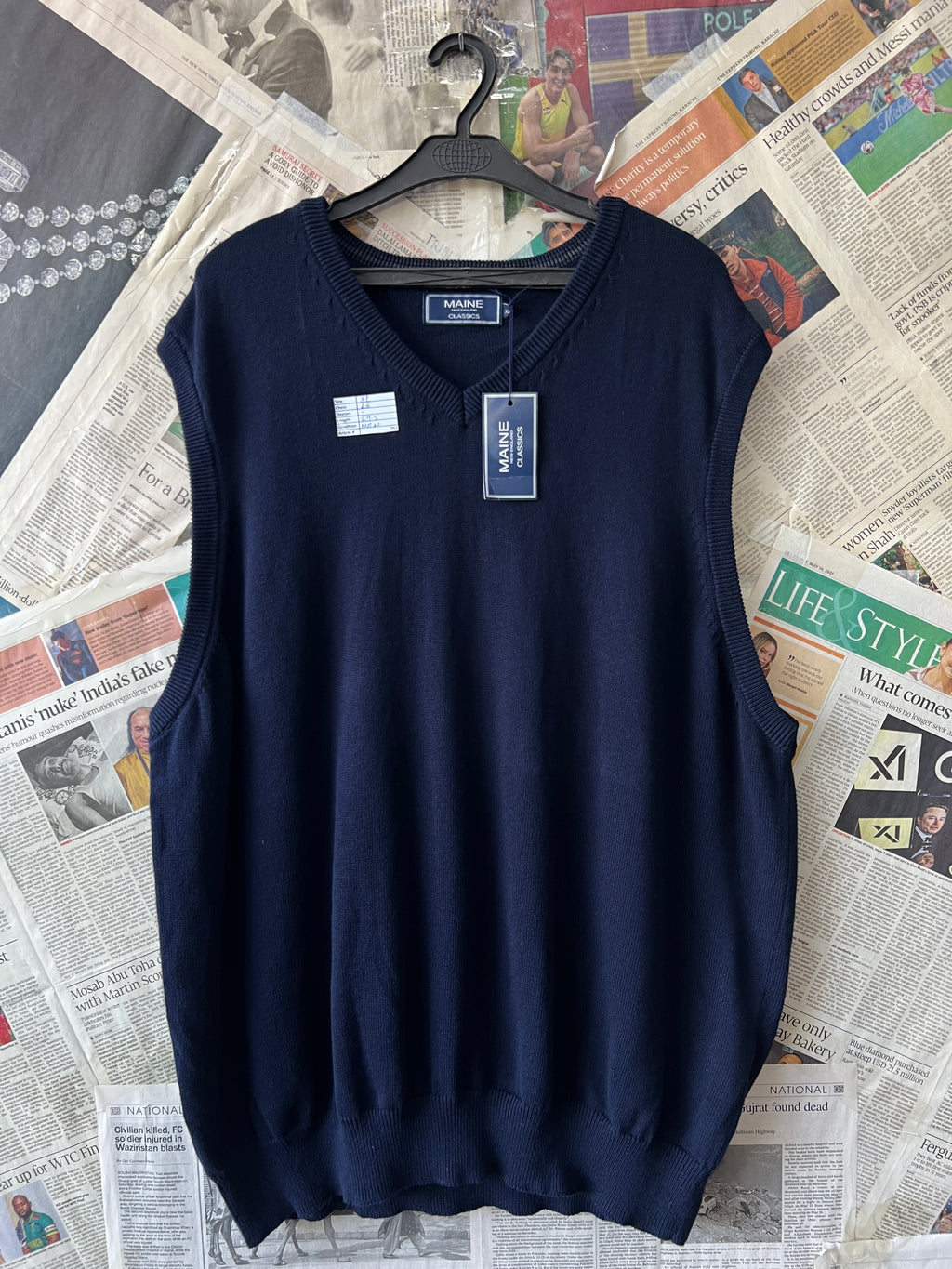 Maine® XL | Chest: 26" | Blue | Sleeveless Sweater | 793 - Genuine Maal