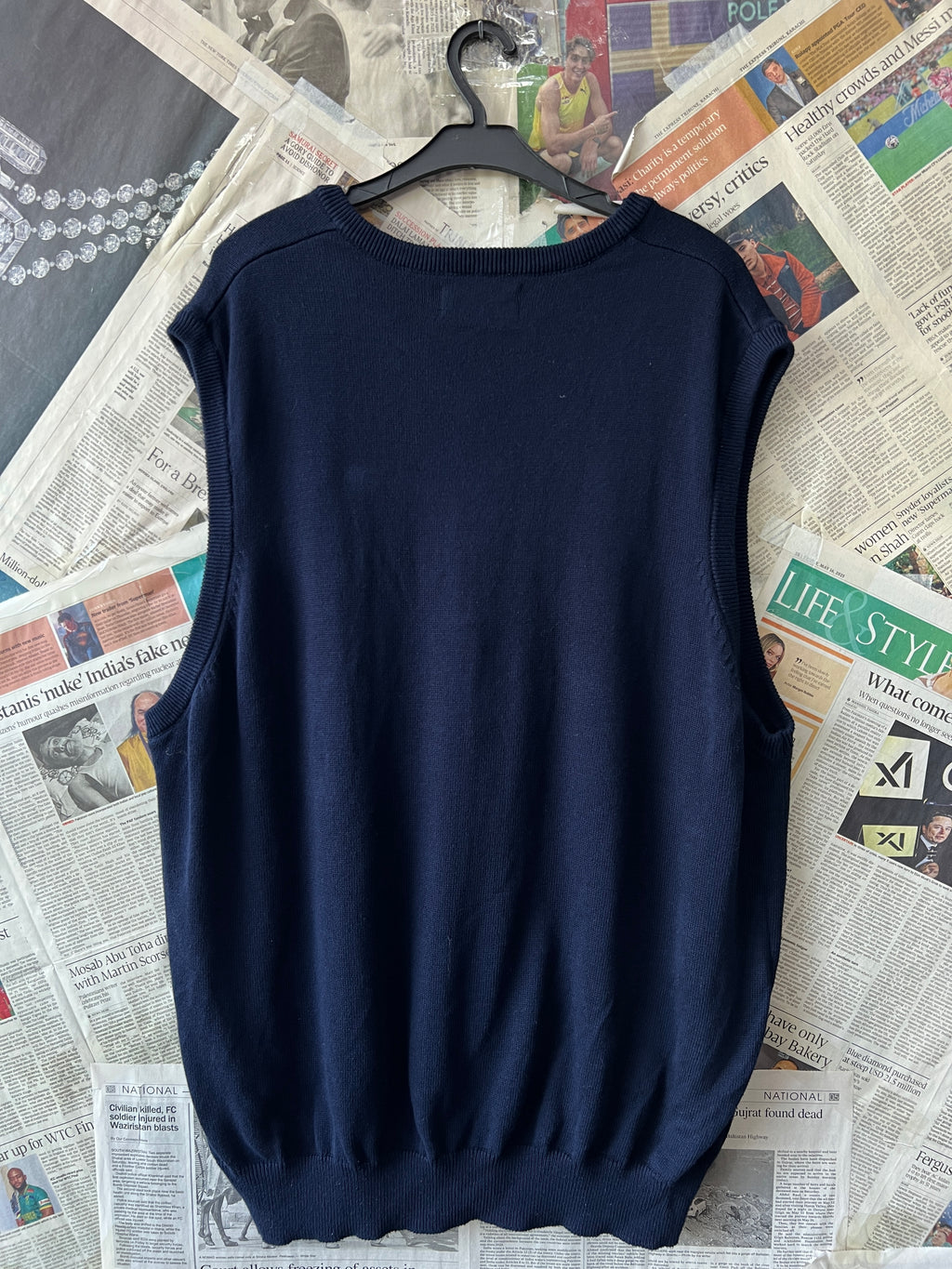 Maine® XL | Chest: 26" | Blue | Sleeveless Sweater | 793 - Genuine Maal