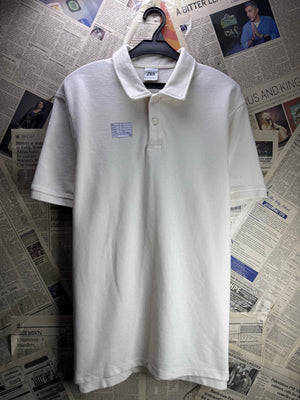 Zara® Small | Chest: 21" | White | Polo Shirt | Poly - Cotton | 4904 - Genuine Maal