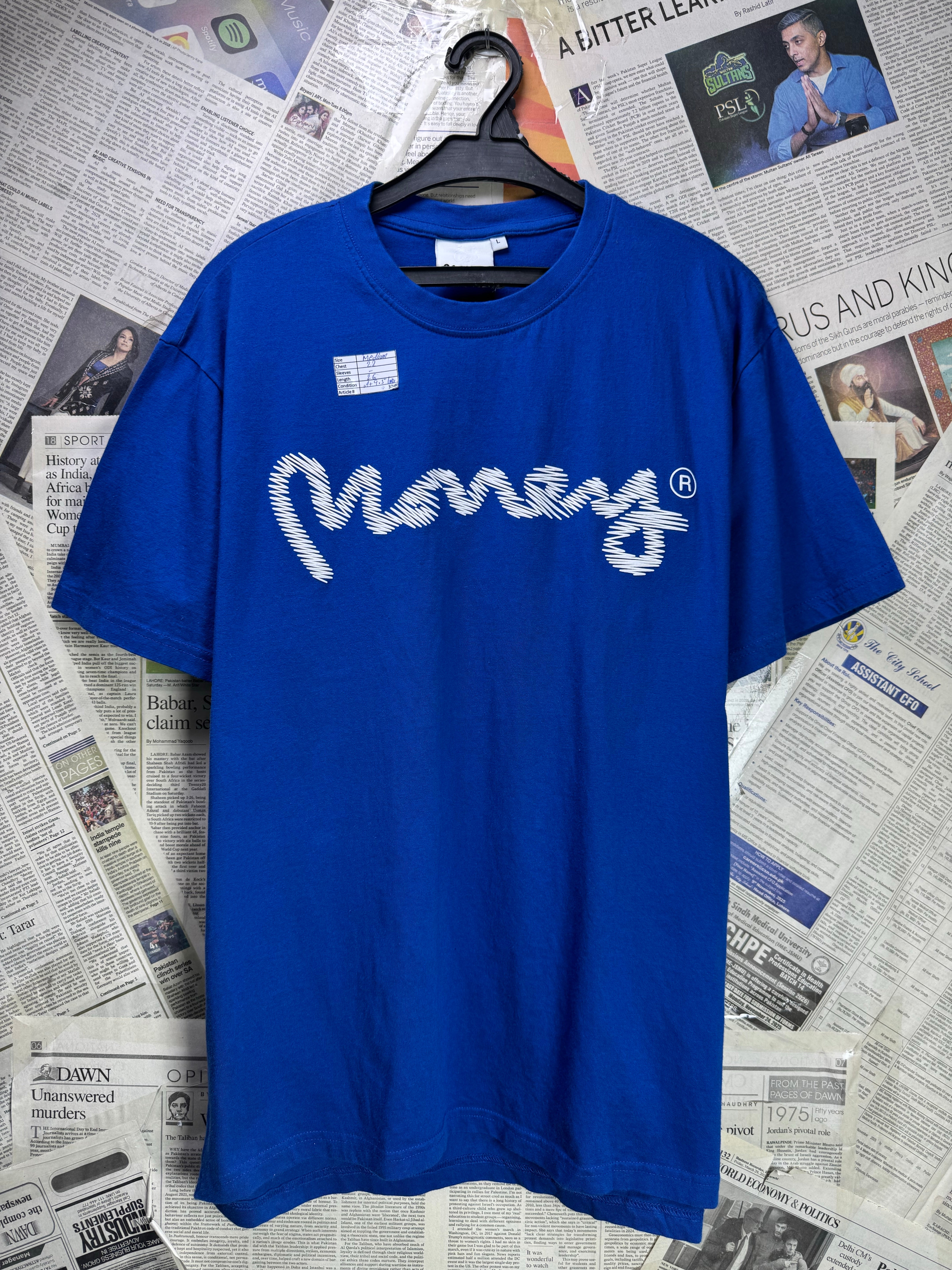 Money® Medium | Chest: 22" | Royal Blue | T-Shirt | Cotton | 3748 - Genuine Maal