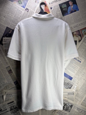 Zara® Small | Chest: 21" | White | Polo Shirt | Poly - Cotton | 4904 - Genuine Maal