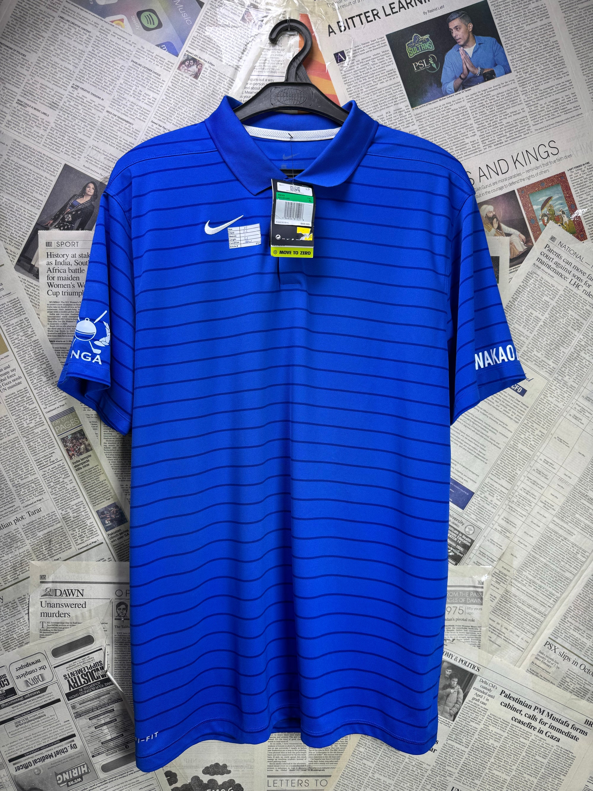 N*ke® XL | Chest: 26" | Blue | Golf Polo | Poly | 3747 - Genuine Maal