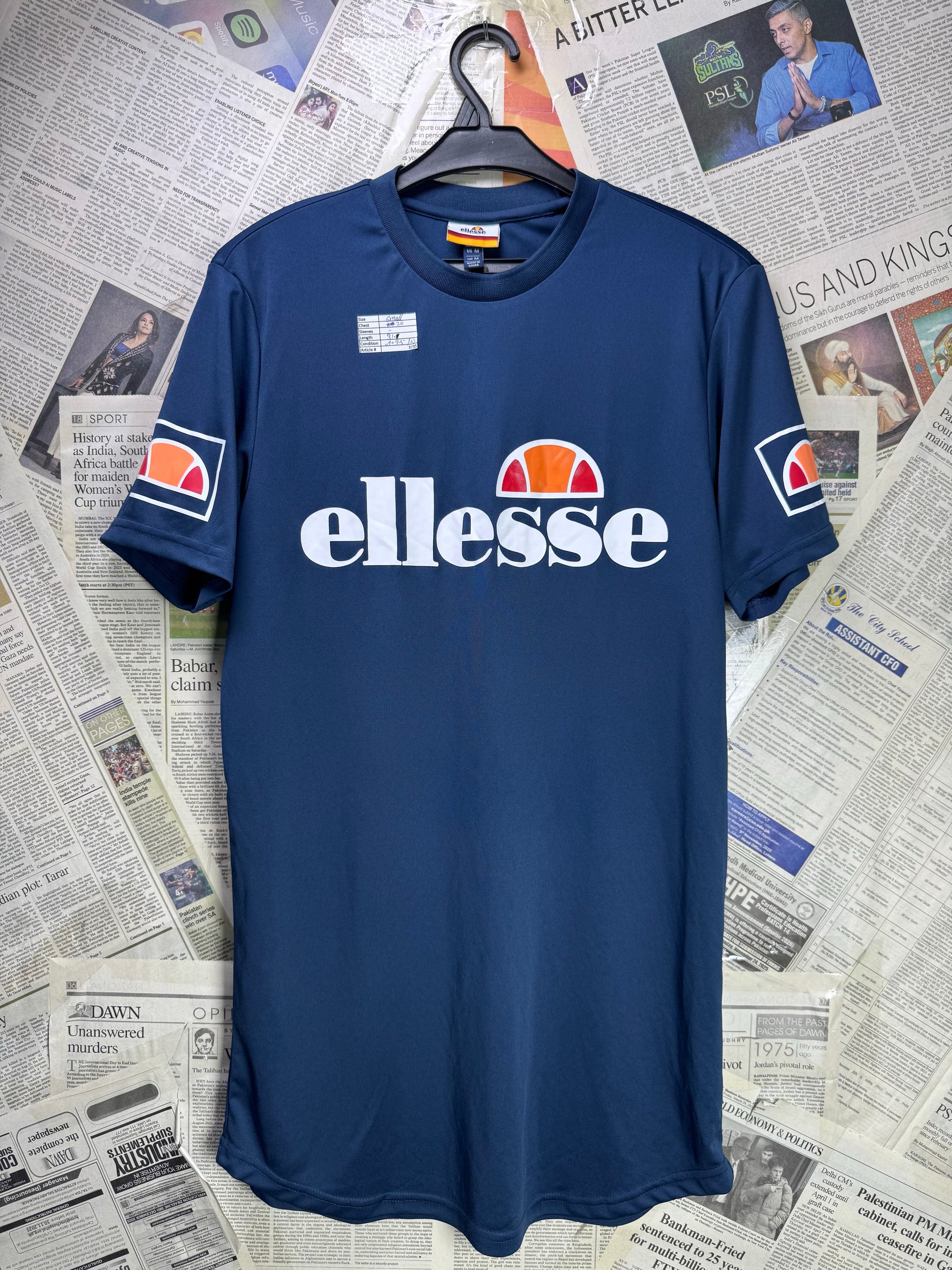 Ellese® Small | Chest: 20" | Space Blue | Sports T-Shirt | Poly | 3735 - Genuine Maal