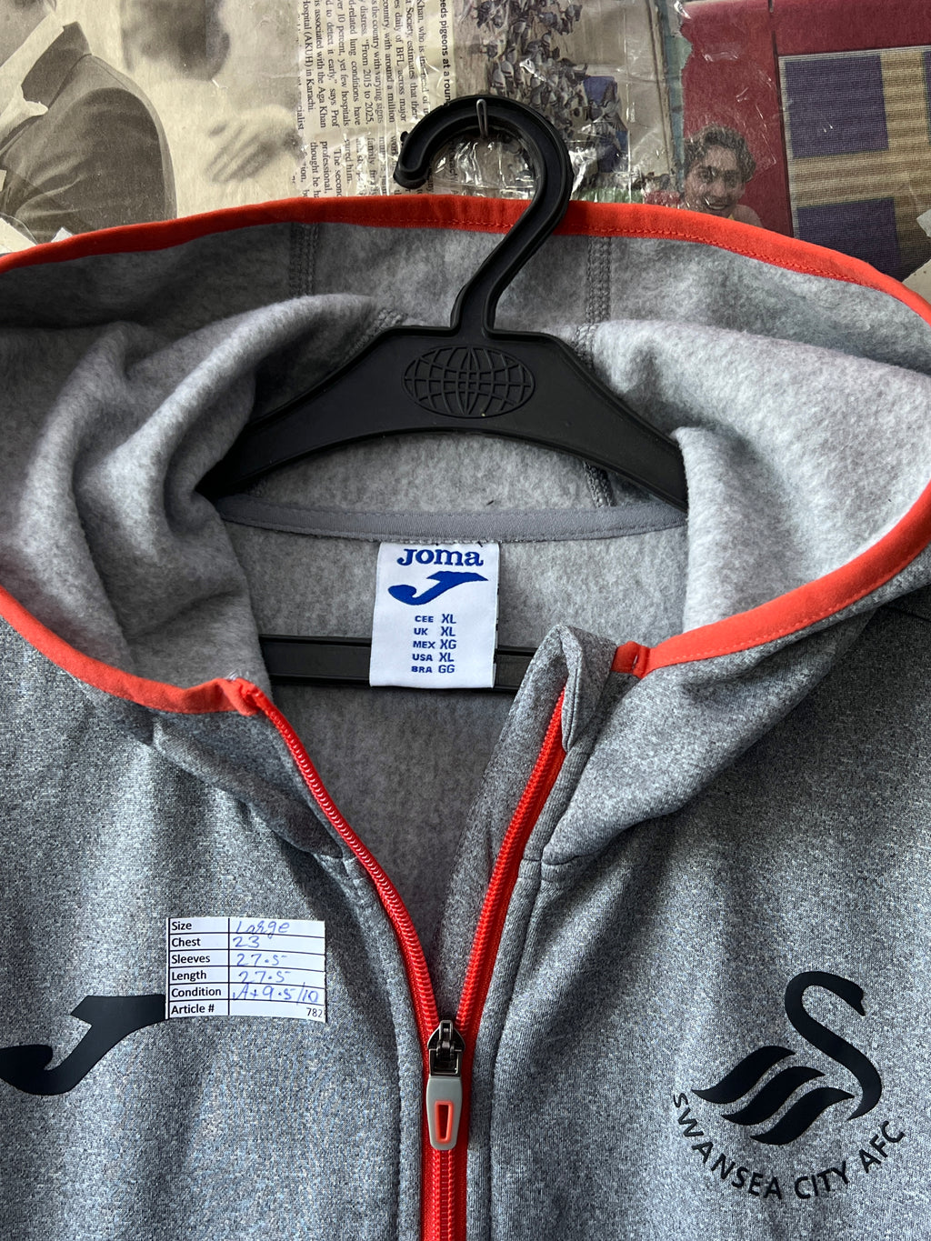 Joma® Large | Chest: 23" | Grey | Full Zip Hoodie | 782 - Genuine Maal