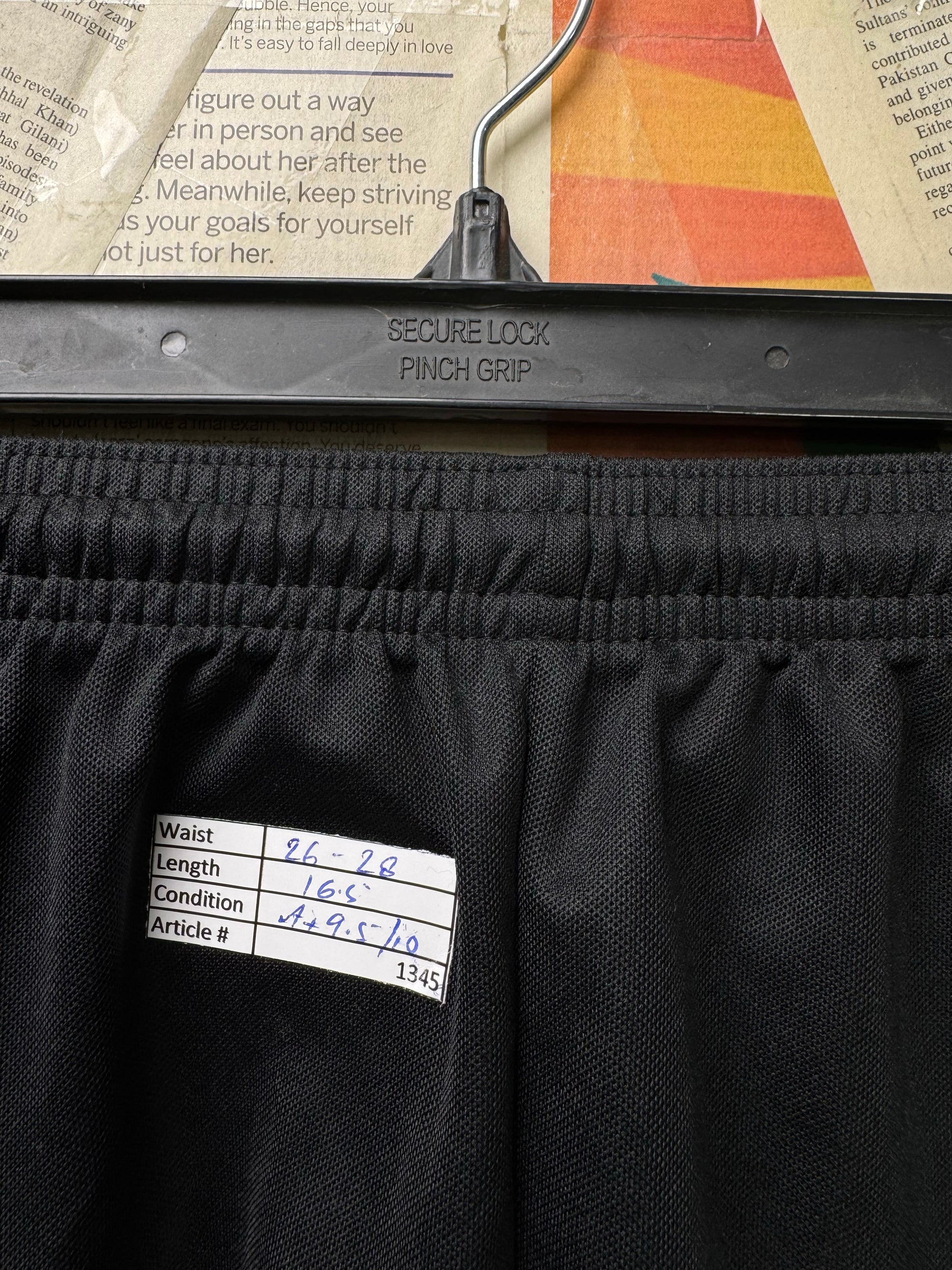 Adid*s® Waist: 26" to 28" | Black | Sports Shorts | Poly | 1345 - Genuine Maal