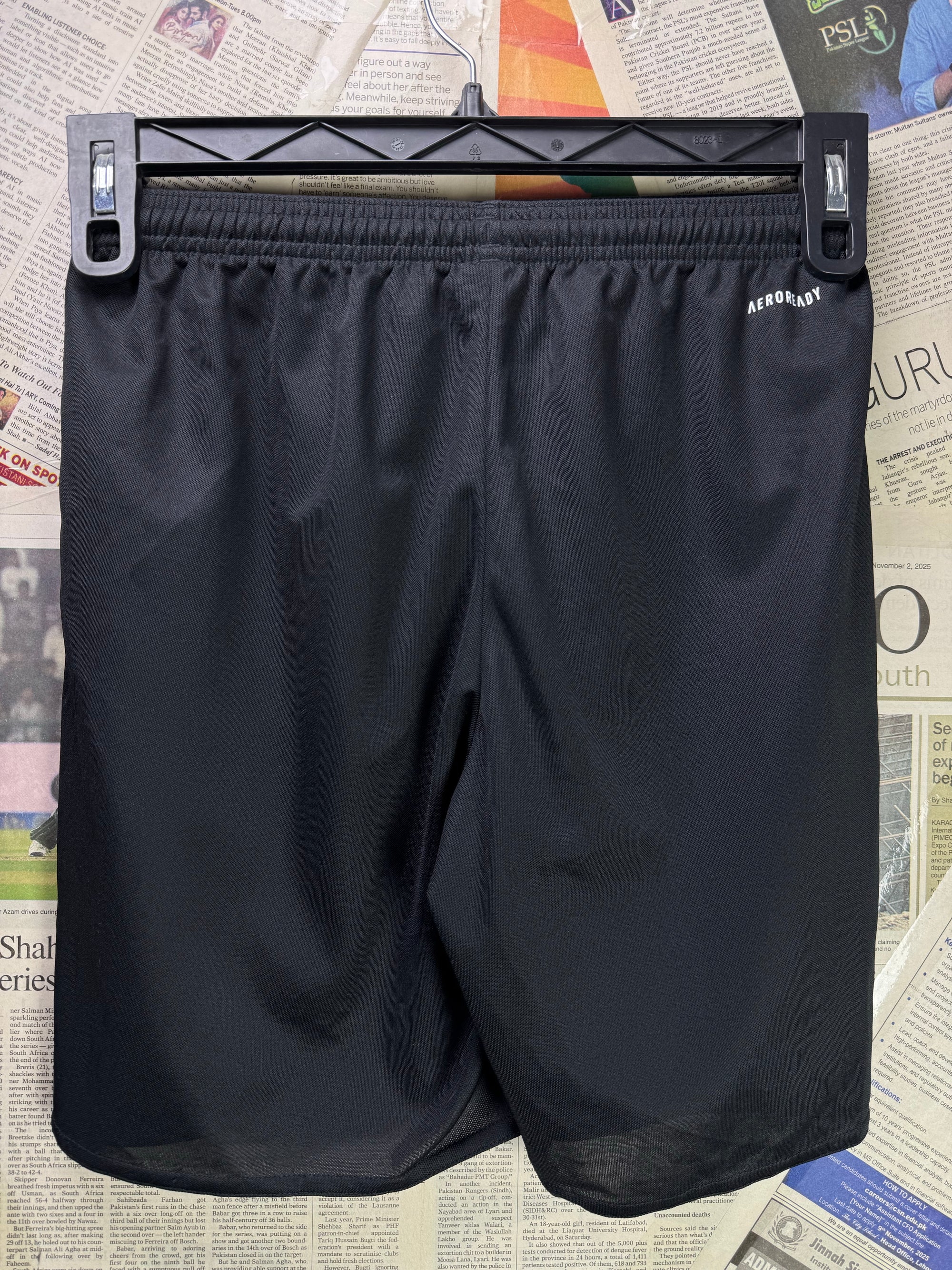 Adid*s® Waist: 26" to 28" | Black | Sports Shorts | Poly | 1345 - Genuine Maal