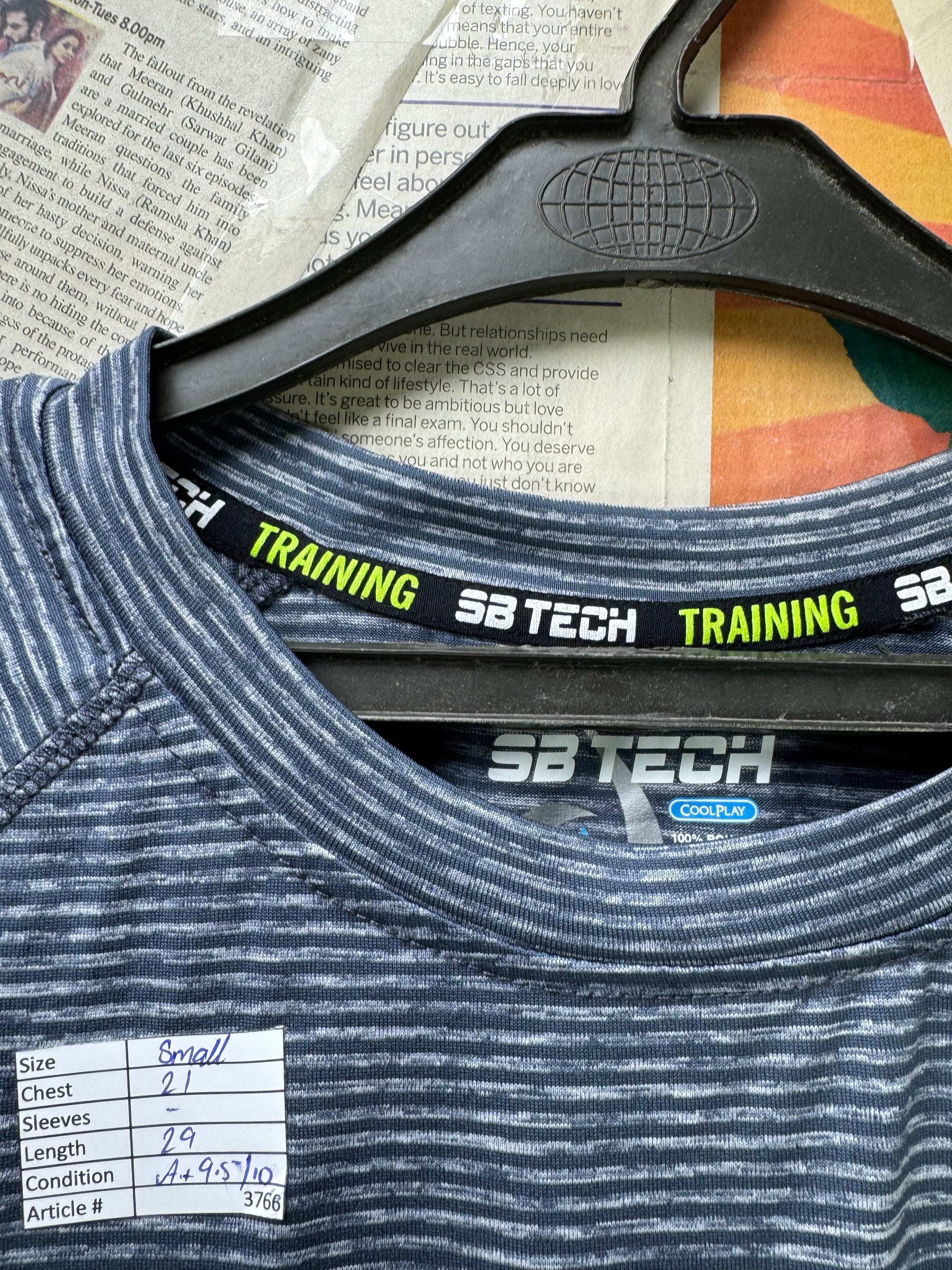 SB Tech® Small | Chest: 21" | Blue | Sports T-Shirt | Poly | 3766 - Genuine Maal