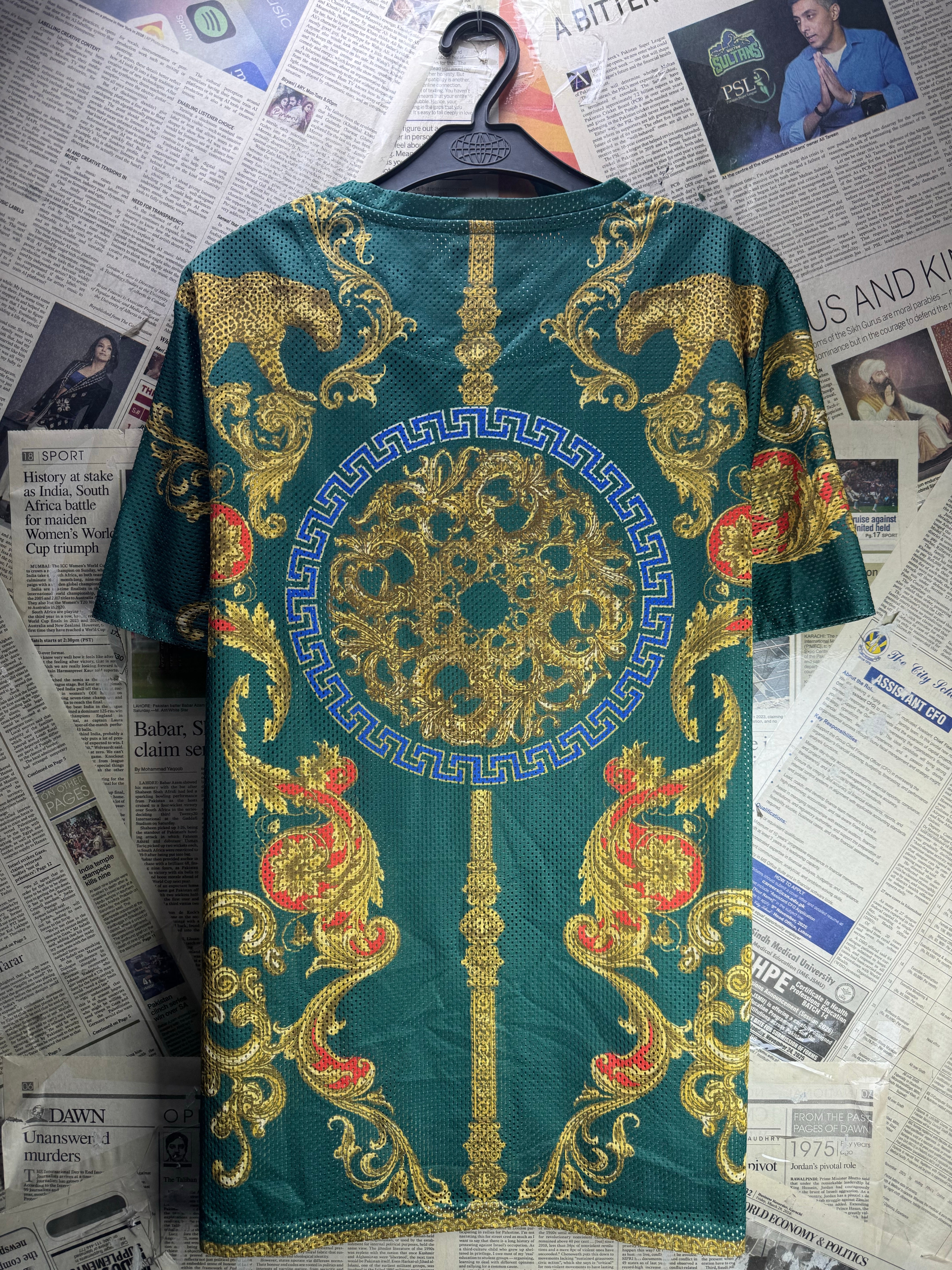 River Island® Small | Chest: 20" | Green | T-Shirt | Polyester | 5117 - Genuine Maal