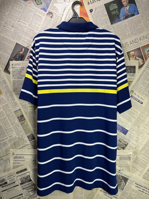 Chaps® Medium | Chest: 22.5" | Blue&White Stripe | Golf Polo | Poly - Elastane | 3771 - Genuine Maal