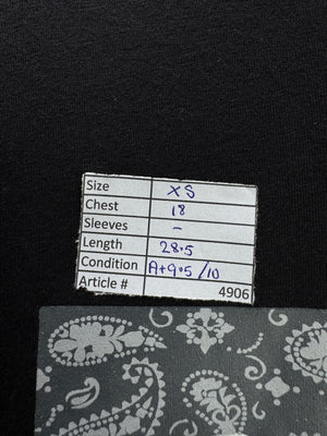 Primark® XS | Chest: 18" | Black | T-Shirt | Cotton | 4906 - Genuine Maal