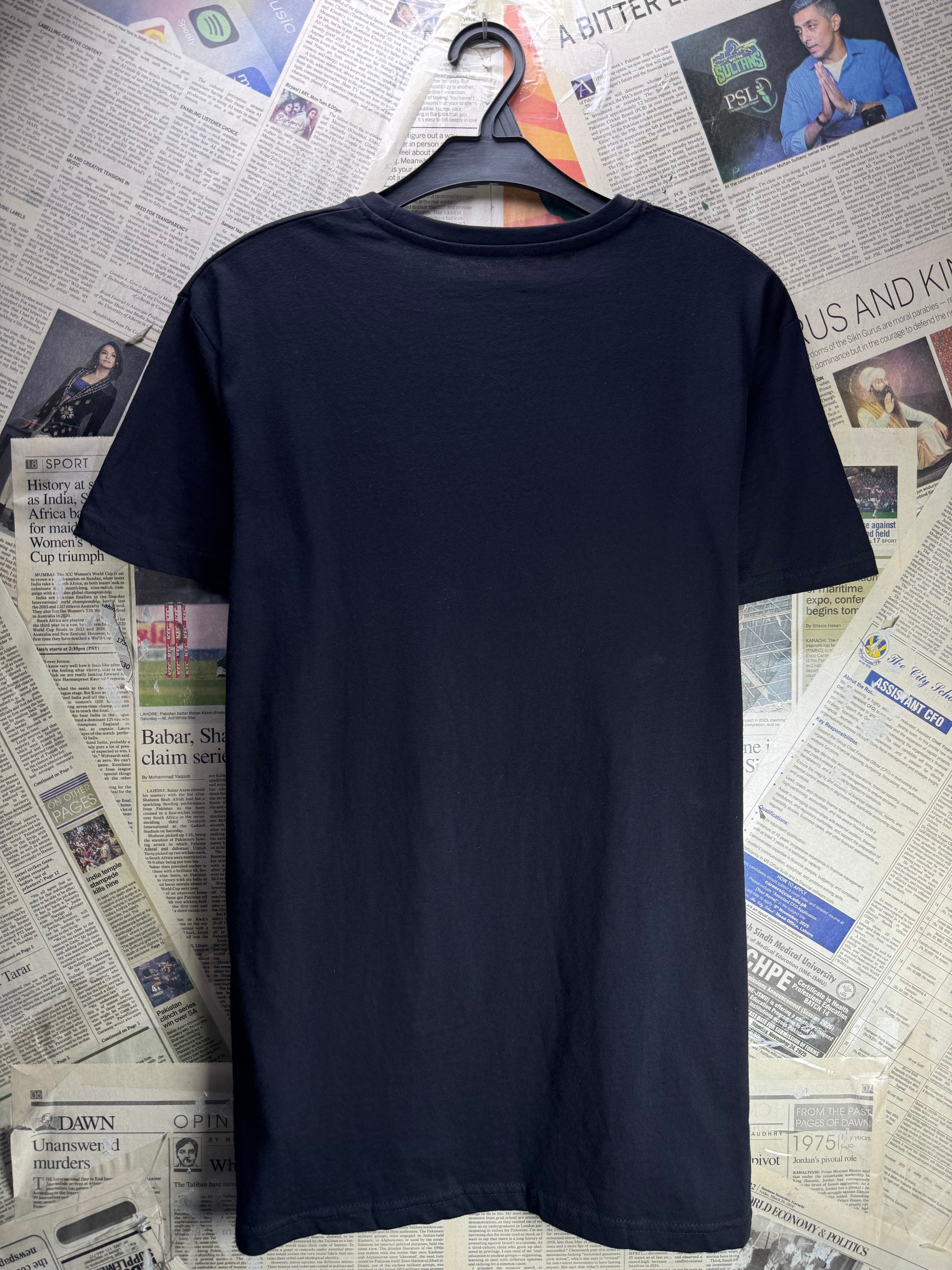 Primark® XS | Chest: 18" | Black | T-Shirt | Cotton | 4906 - Genuine Maal
