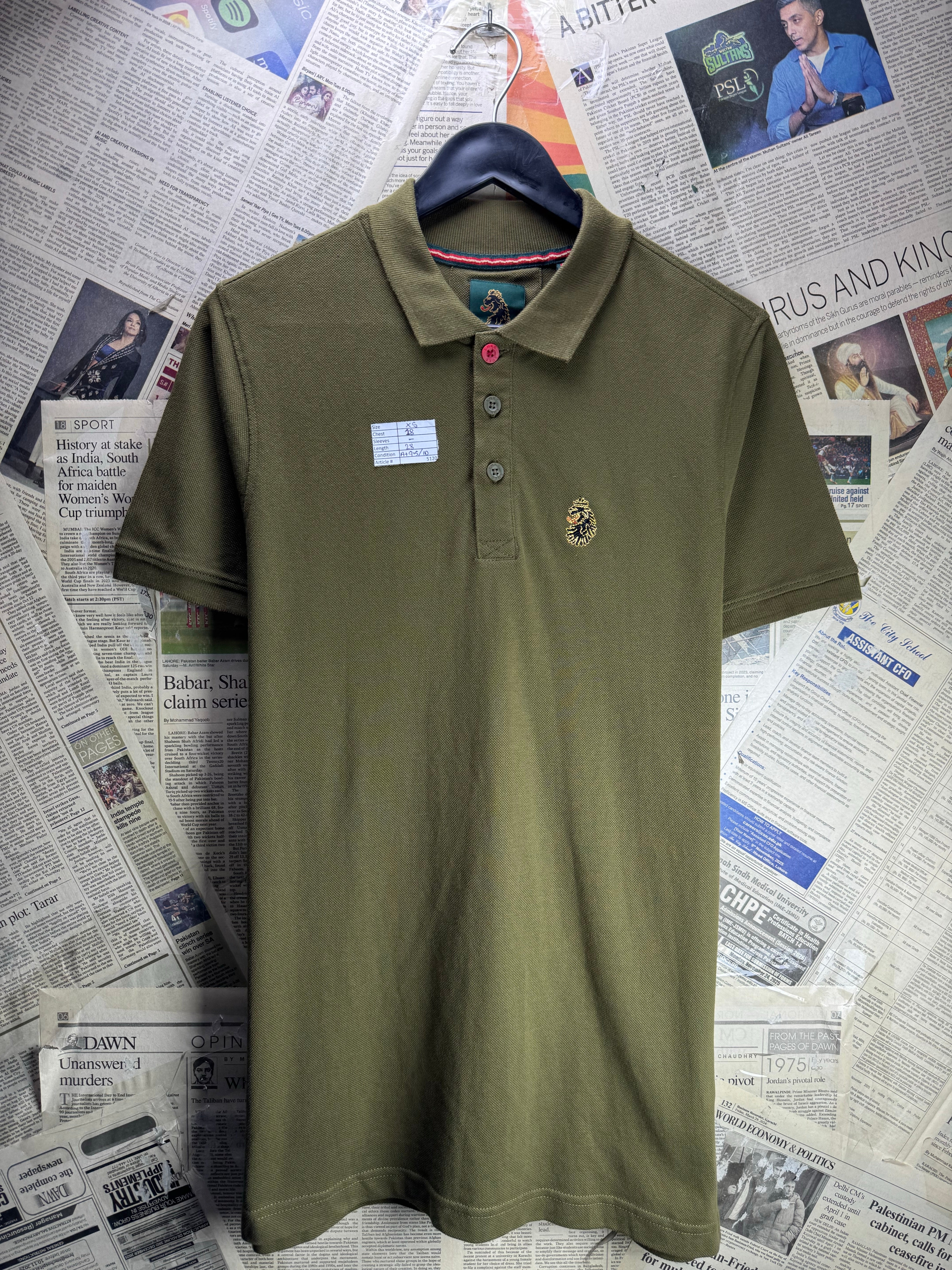 Luke® XS | Chest: 18" | Brown | Polo Shirt | Cotton | 5120 - Genuine Maal