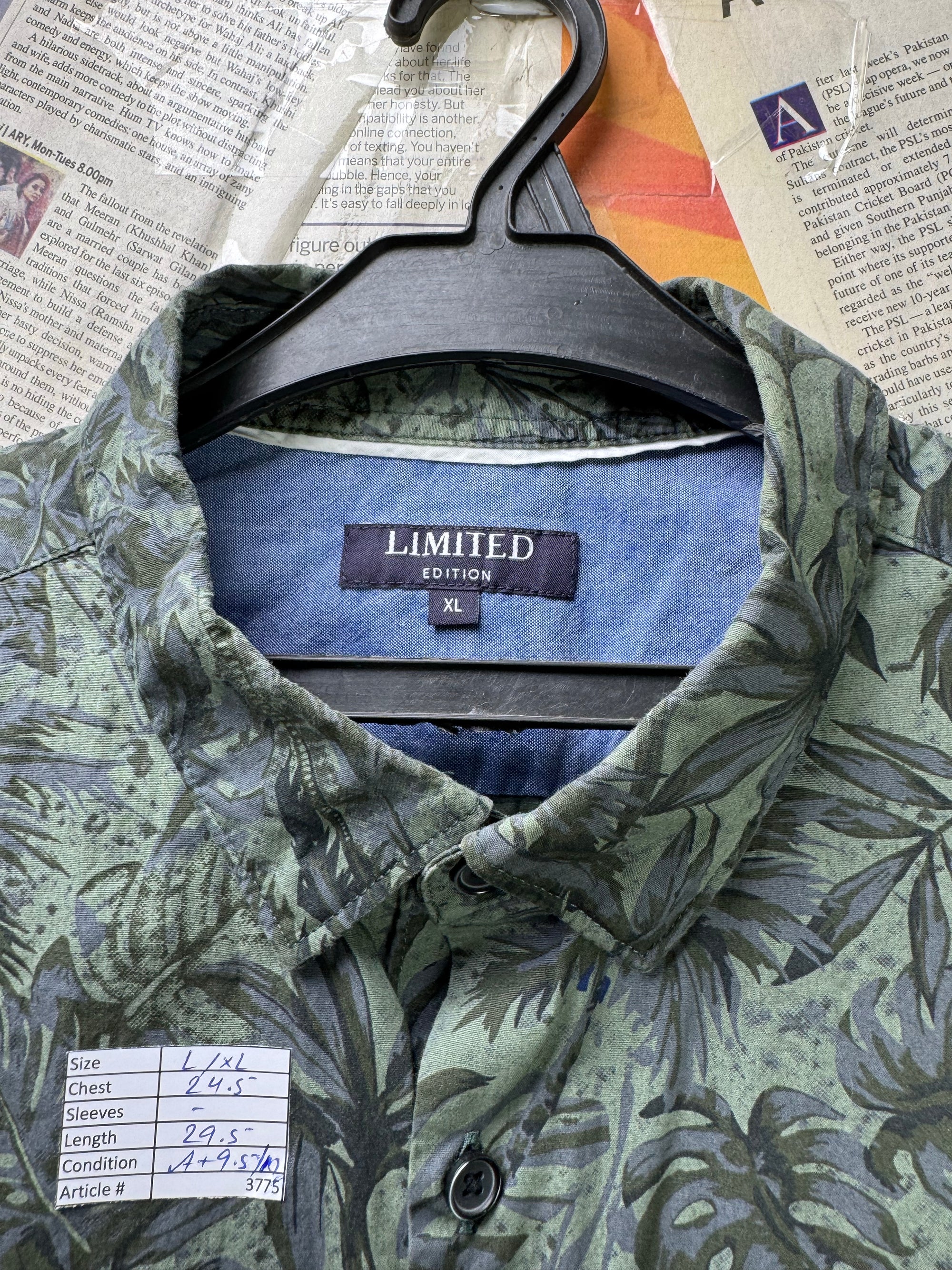 M&S® L/XL | Chest: 24.5" | Floral | Shirt | Cotton | 3775 - Genuine Maal