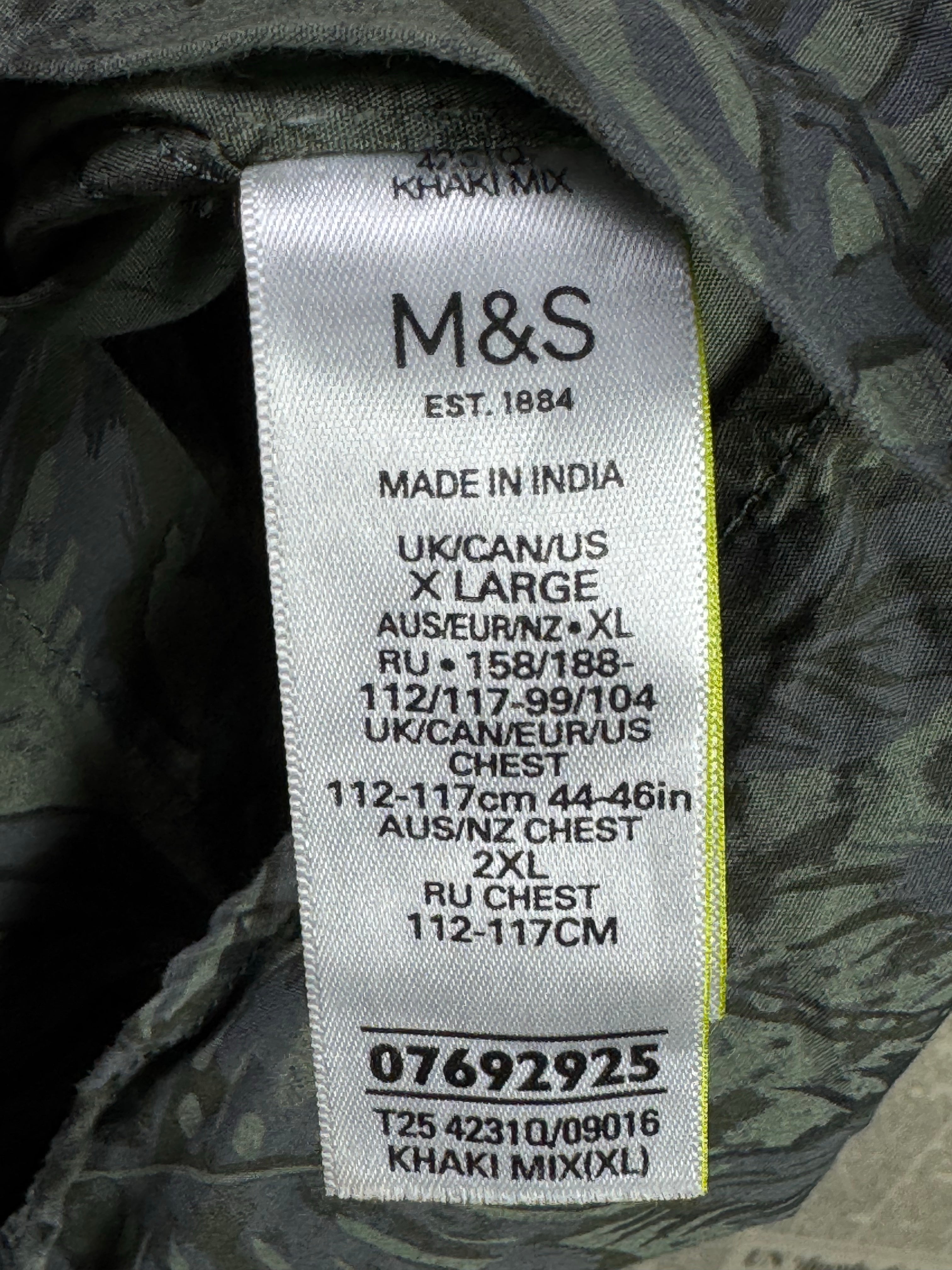M&S® L/XL | Chest: 24.5" | Floral | Shirt | Cotton | 3775 - Genuine Maal