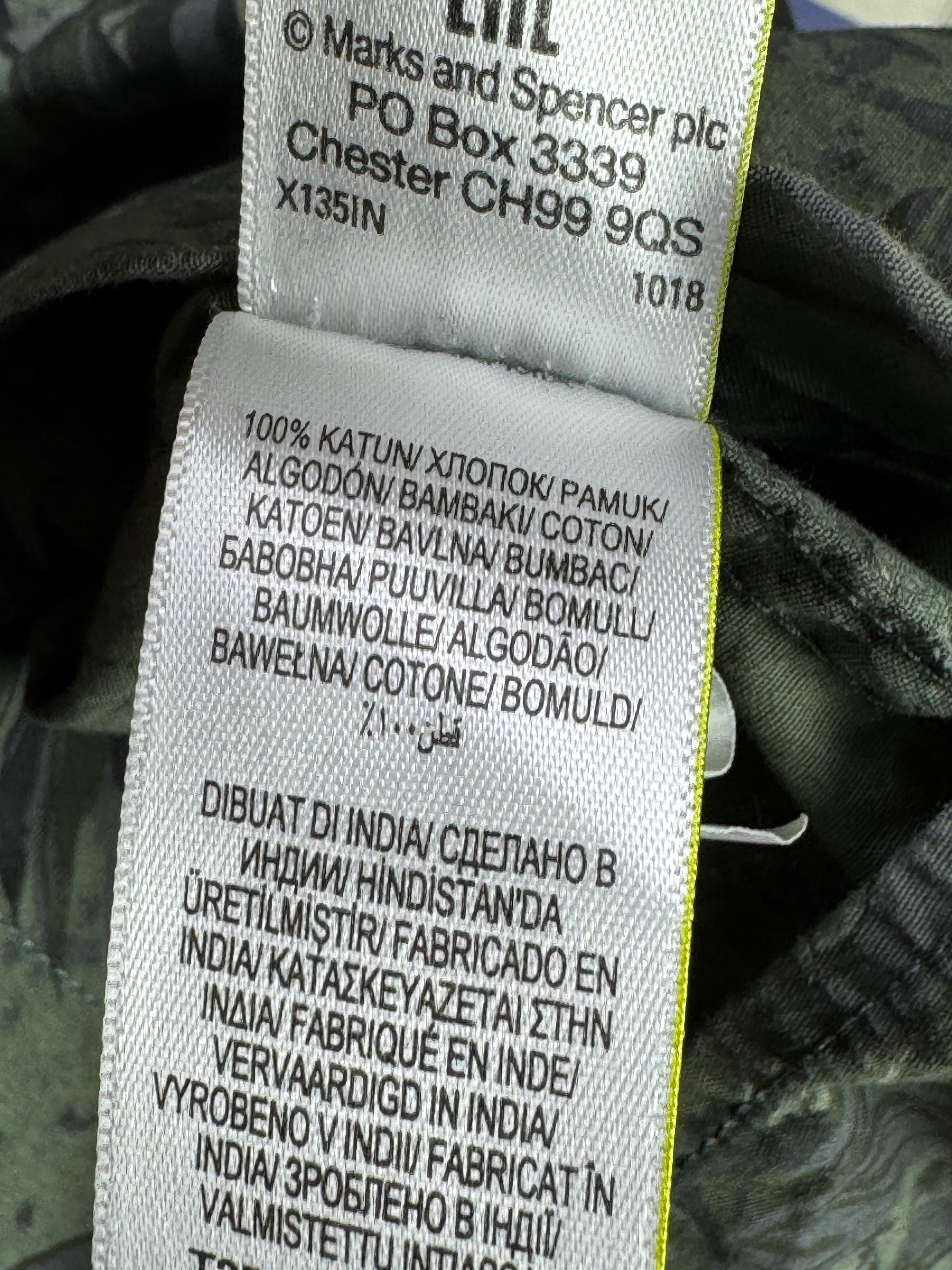 M&S® L/XL | Chest: 24.5" | Floral | Shirt | Cotton | 3775 - Genuine Maal