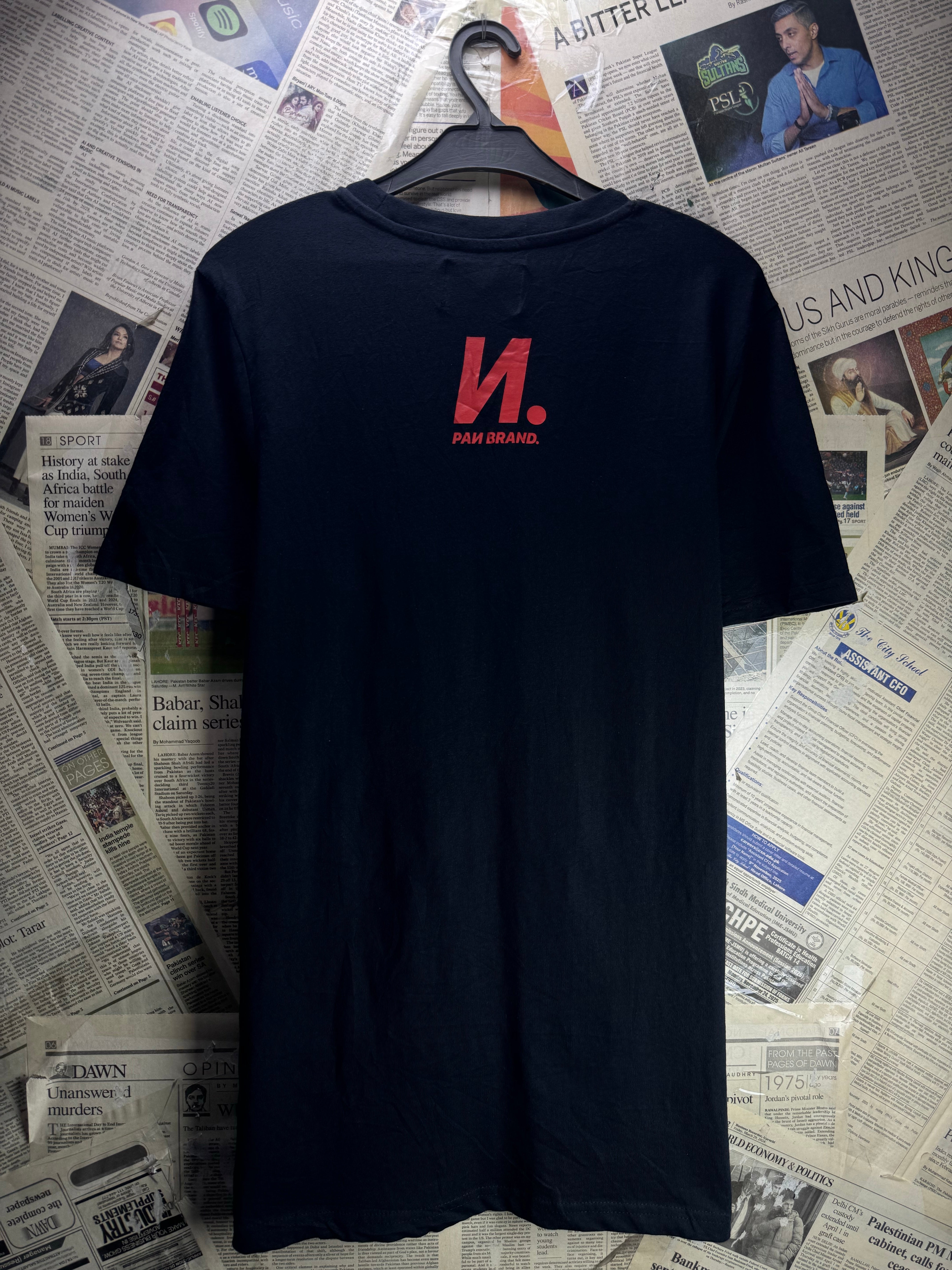 Pan Brand® Small | Chest: 20" | Black | T-Shirt | Cotton | 5101 - Genuine Maal