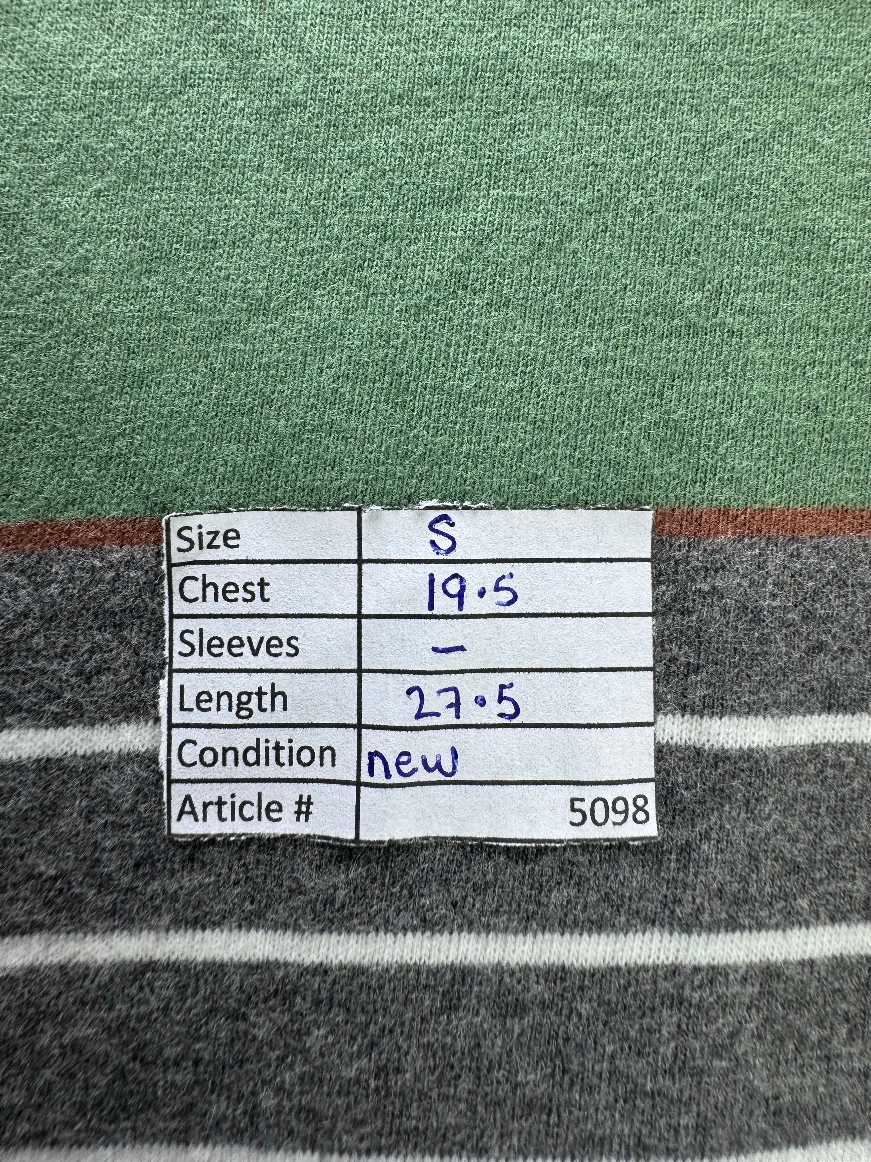 Fat Face® Small | Chest: 19.5" | Apple Green Stripes | T-Shirt | Cotton | 5098 - Genuine Maal