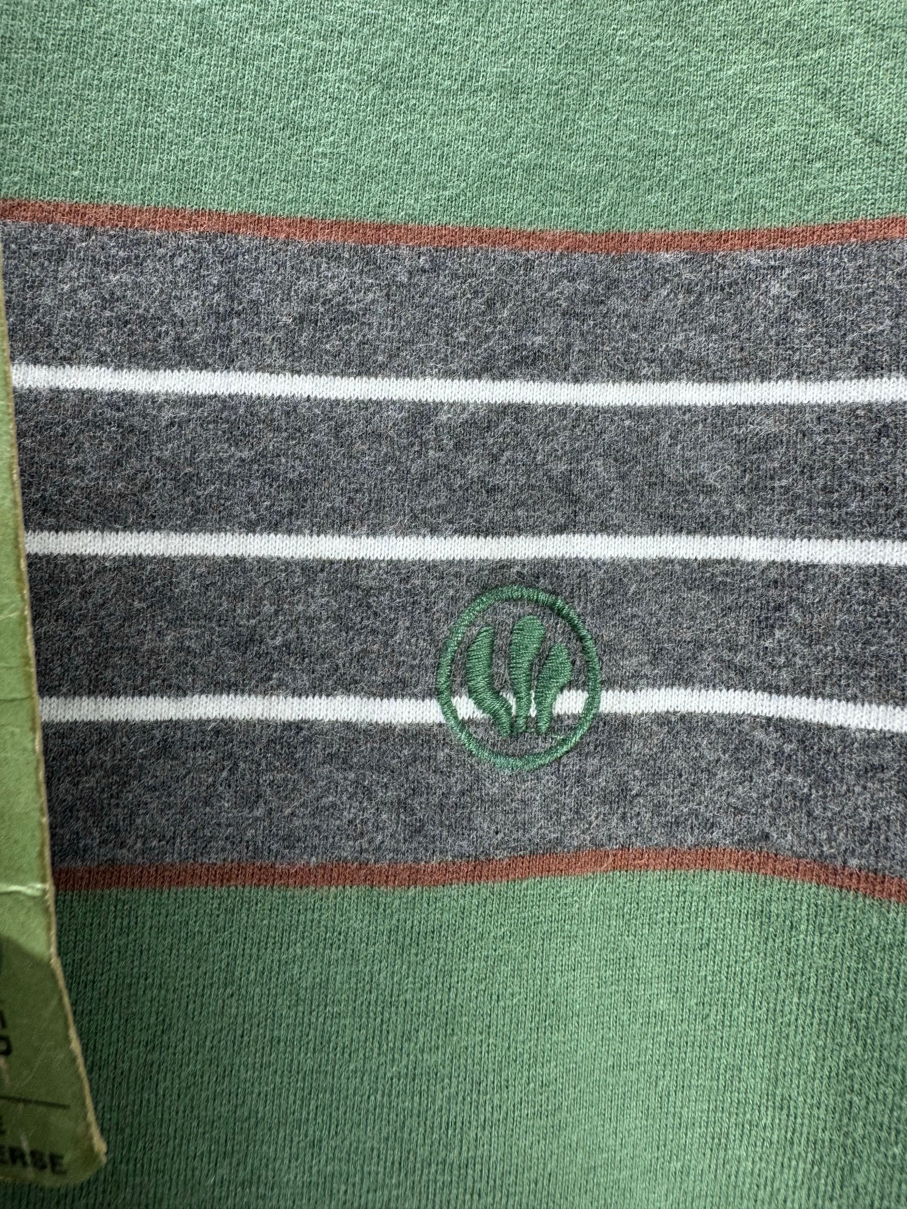 Fat Face® Small | Chest: 19.5" | Apple Green Stripes | T-Shirt | Cotton | 5098 - Genuine Maal