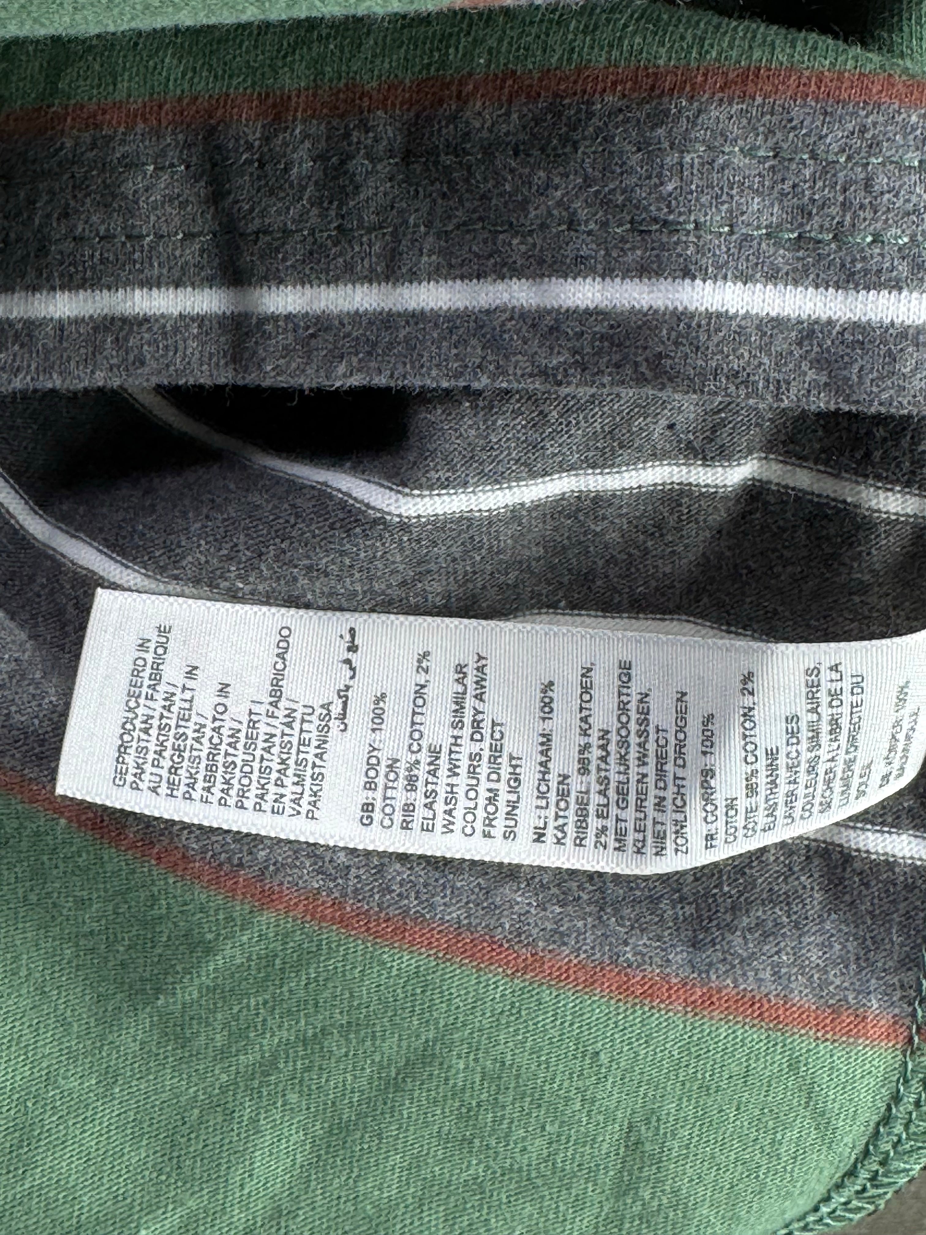 Fat Face® Small | Chest: 19.5" | Apple Green Stripes | T-Shirt | Cotton | 5098 - Genuine Maal