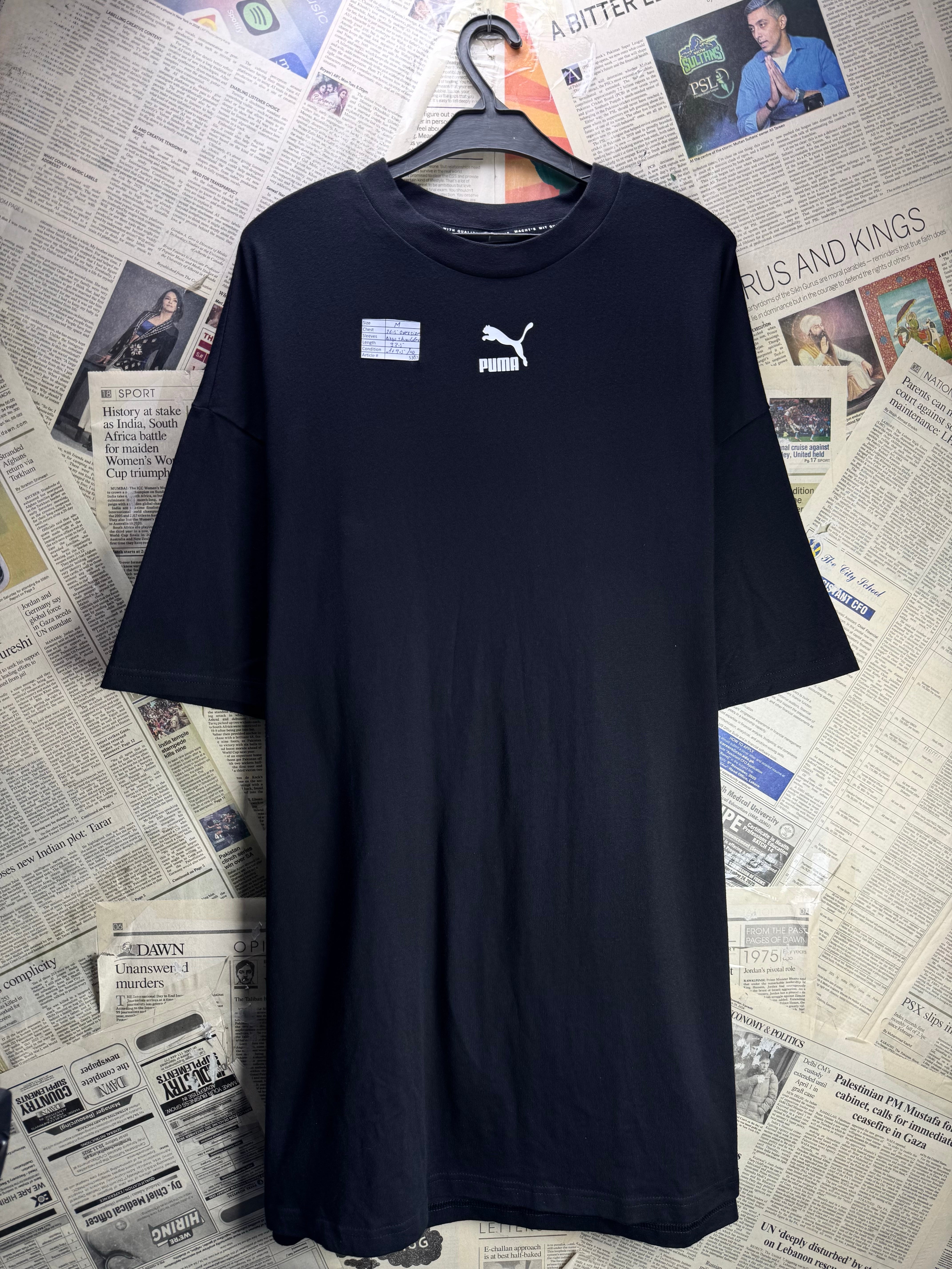 PUMA® Medium | Chest: 26.5" | Black | T-Shirts | Cotton | 5307 - Genuine Maal