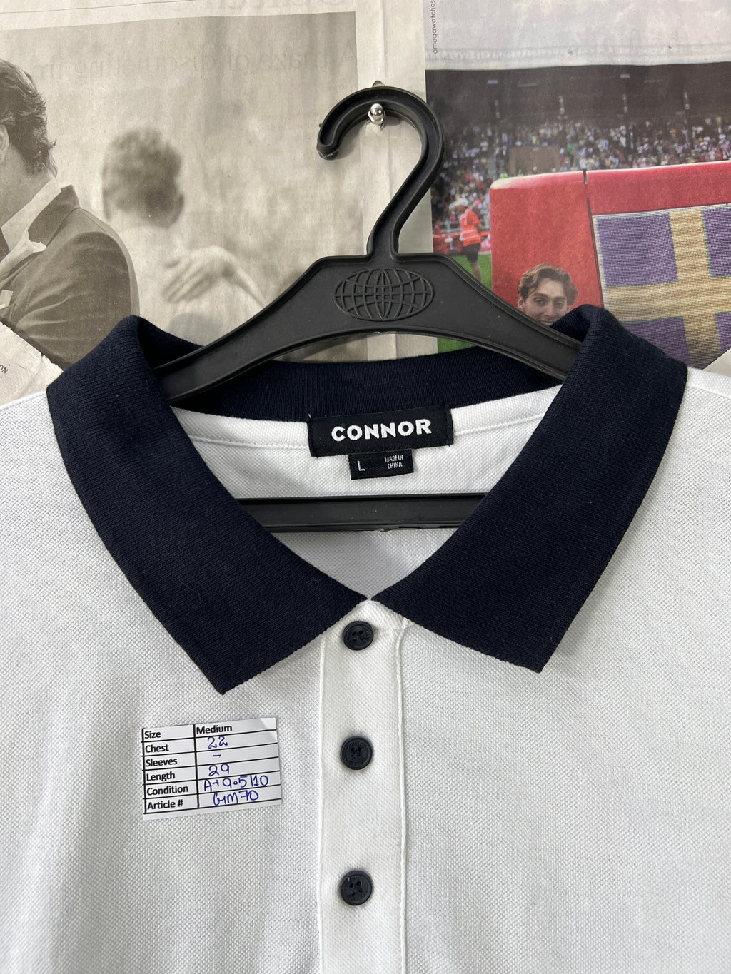 CONNOR® White | Medium | Chest: 22" | T70 - Genuine Maal