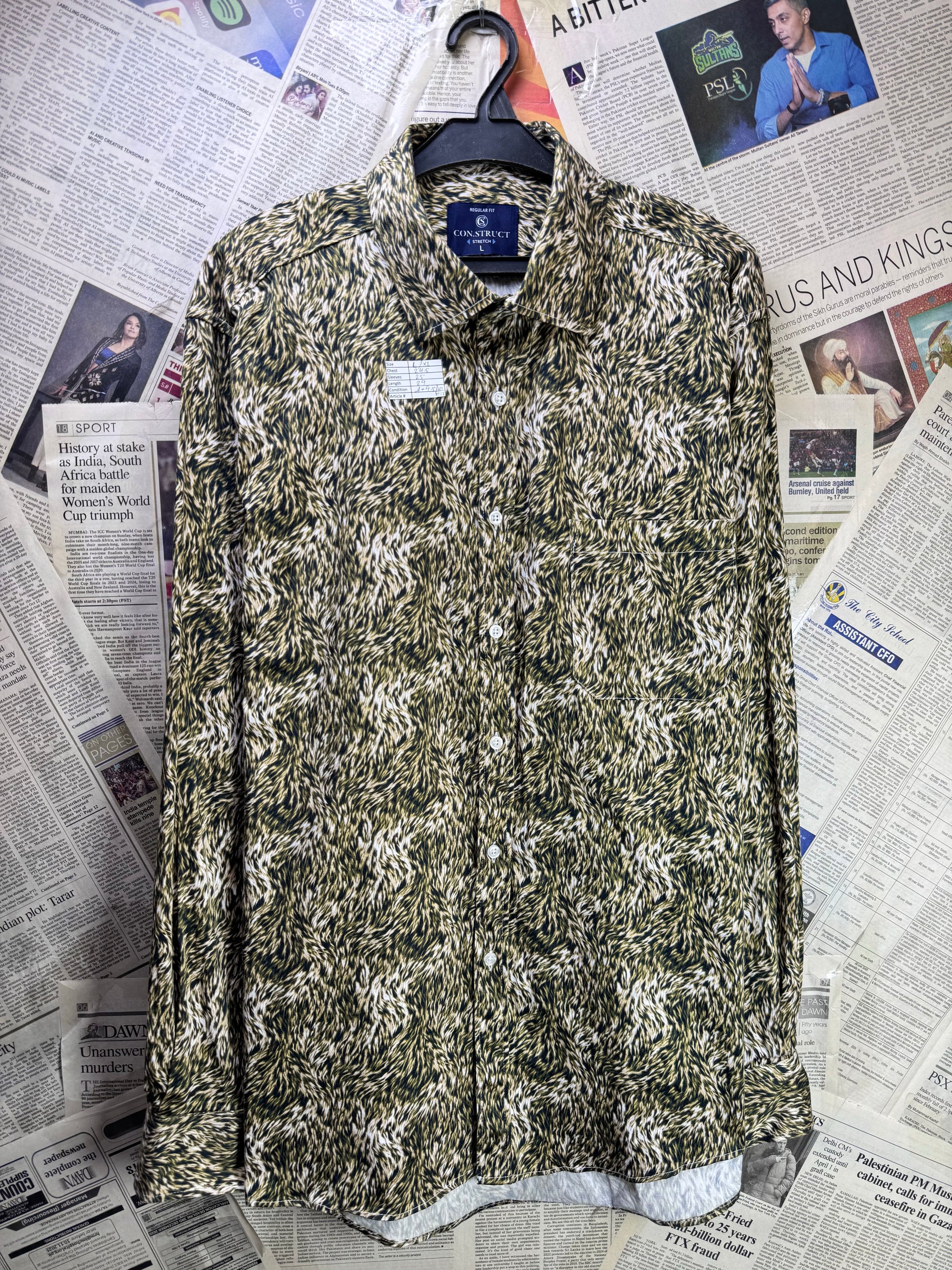 Construct® L/XL | Chest: 24.5" | Shirt | Cotton - Spandex | 3971 - Genuine Maal