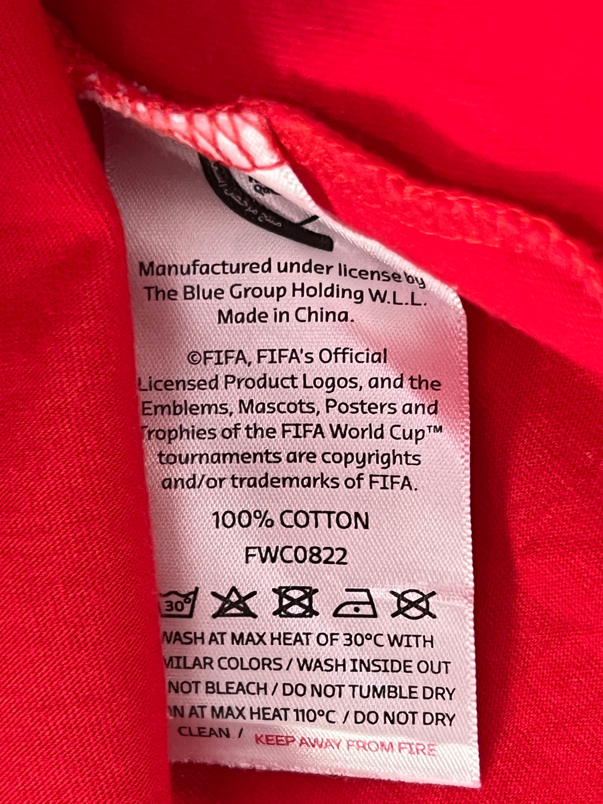 FIFA® Red | Small | Chest: 19.5" | T73 - Genuine Maal