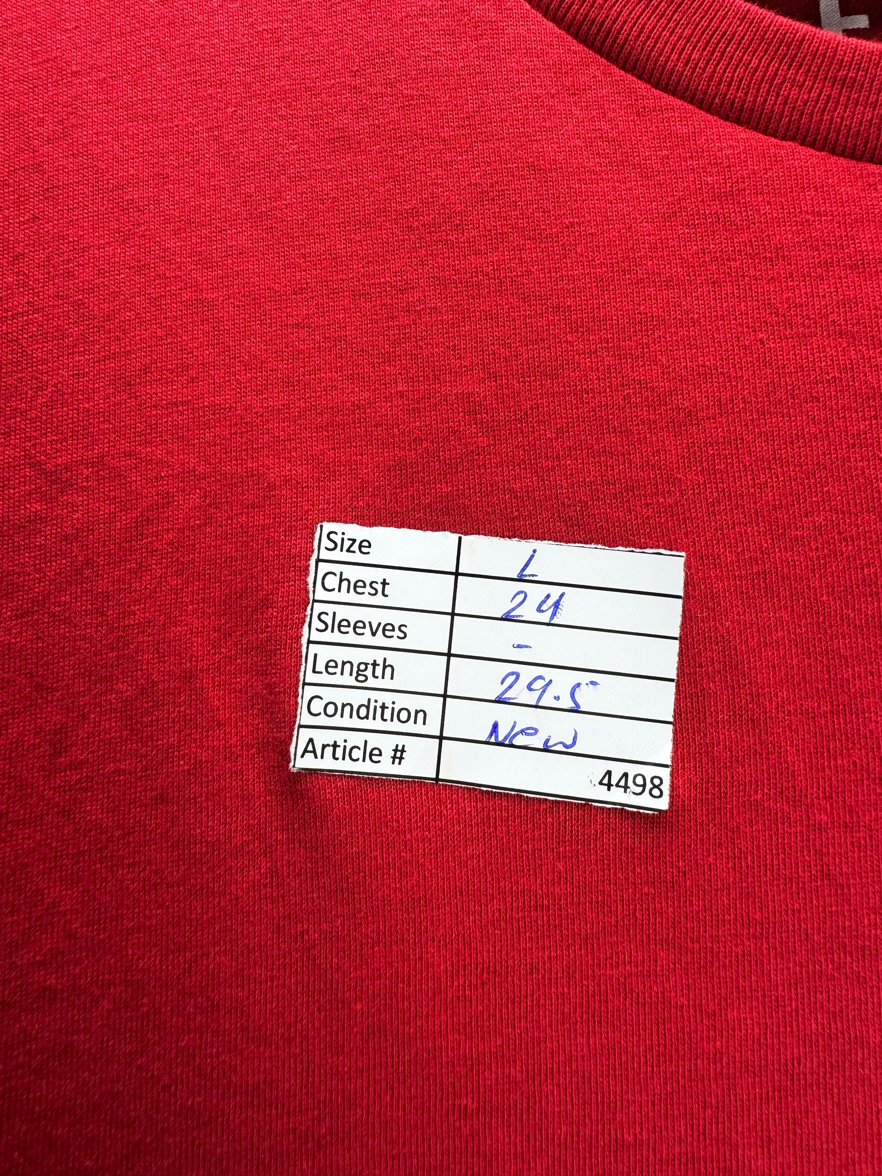 Fluid® Large | Chest: 24" | Red | T-Shirt | Cotton | 4498 - Genuine Maal