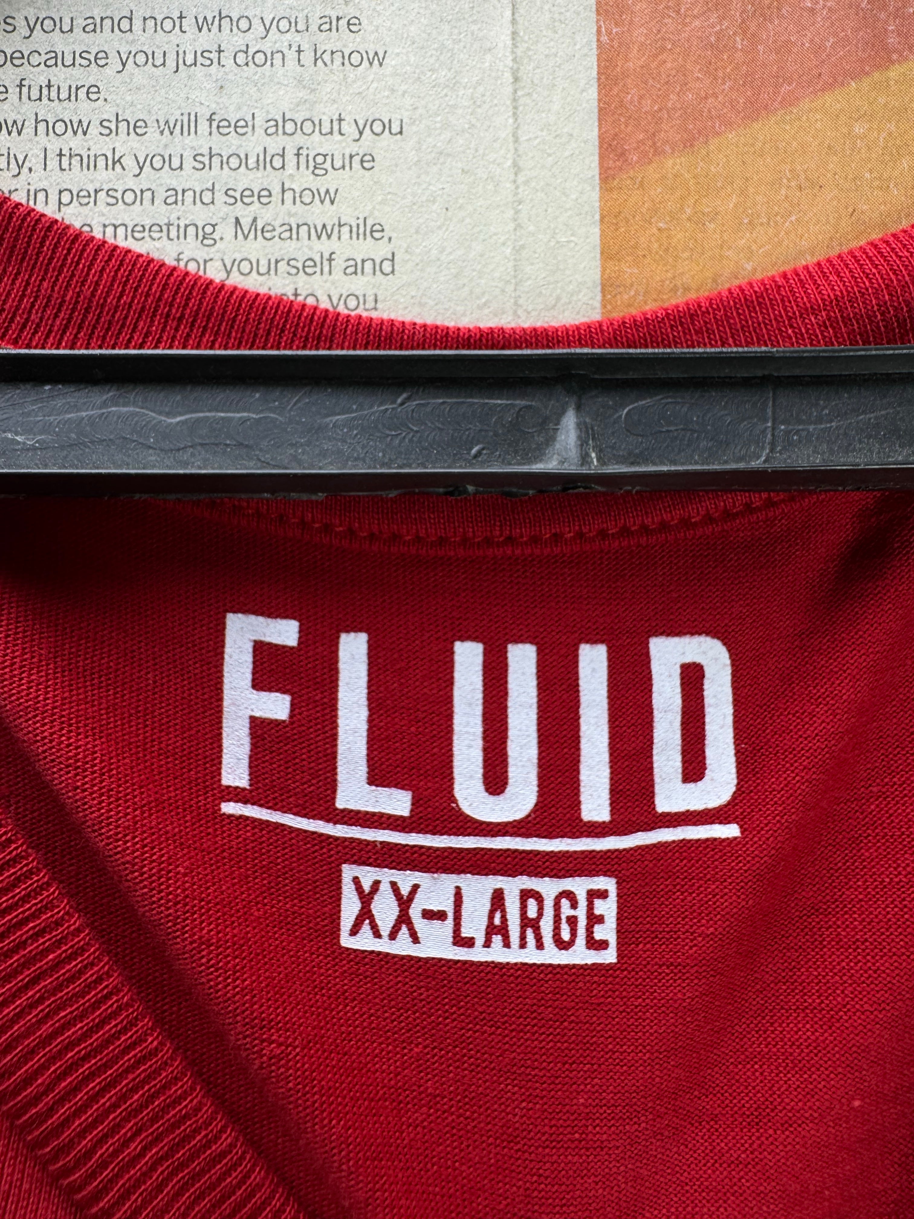 Fluid® Large | Chest: 24" | Red | T-Shirt | Cotton | 4498 - Genuine Maal