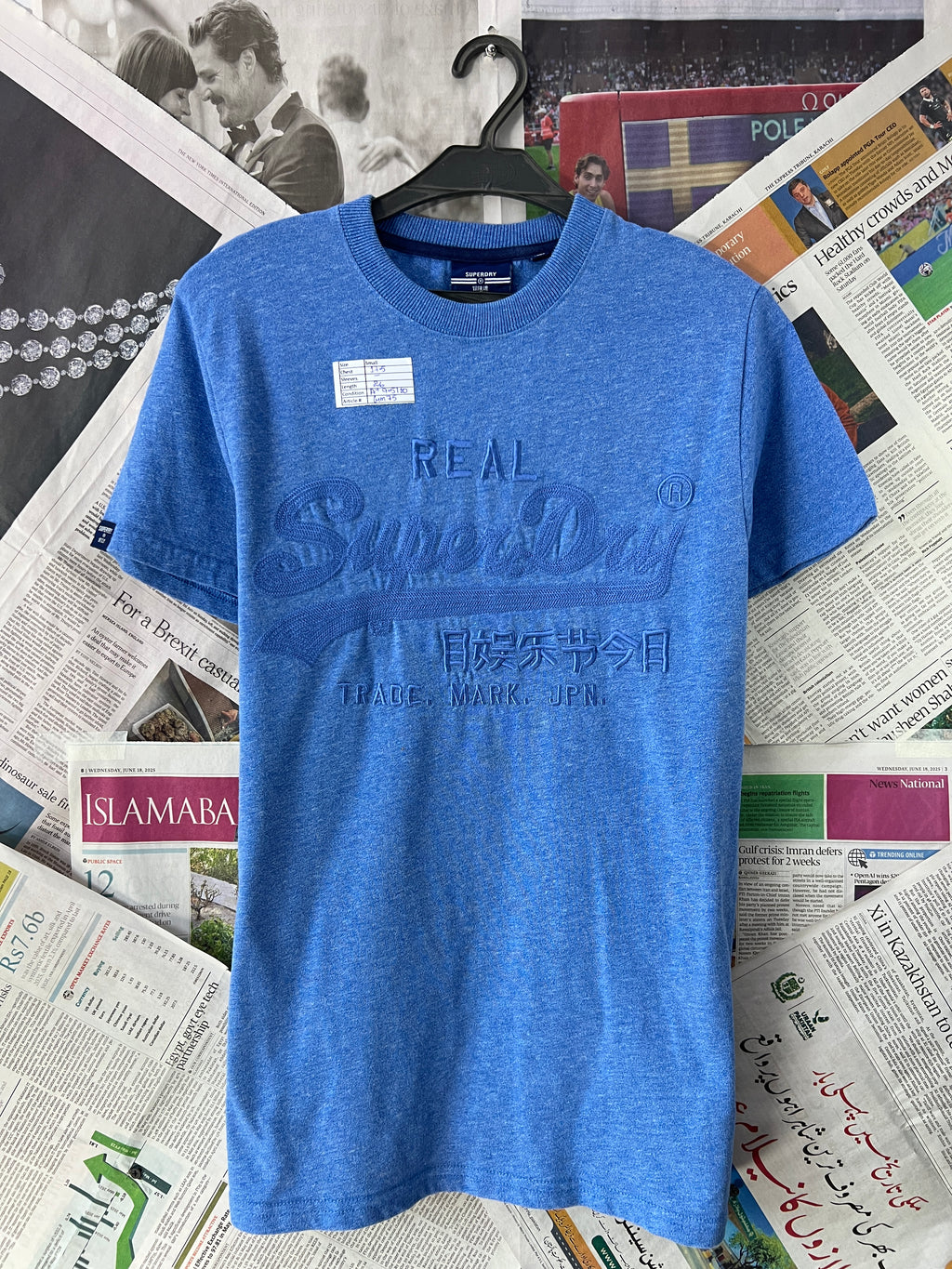 SUPER DRY® Blue | XS | Chest: 17.5" | T75 - Genuine Maal