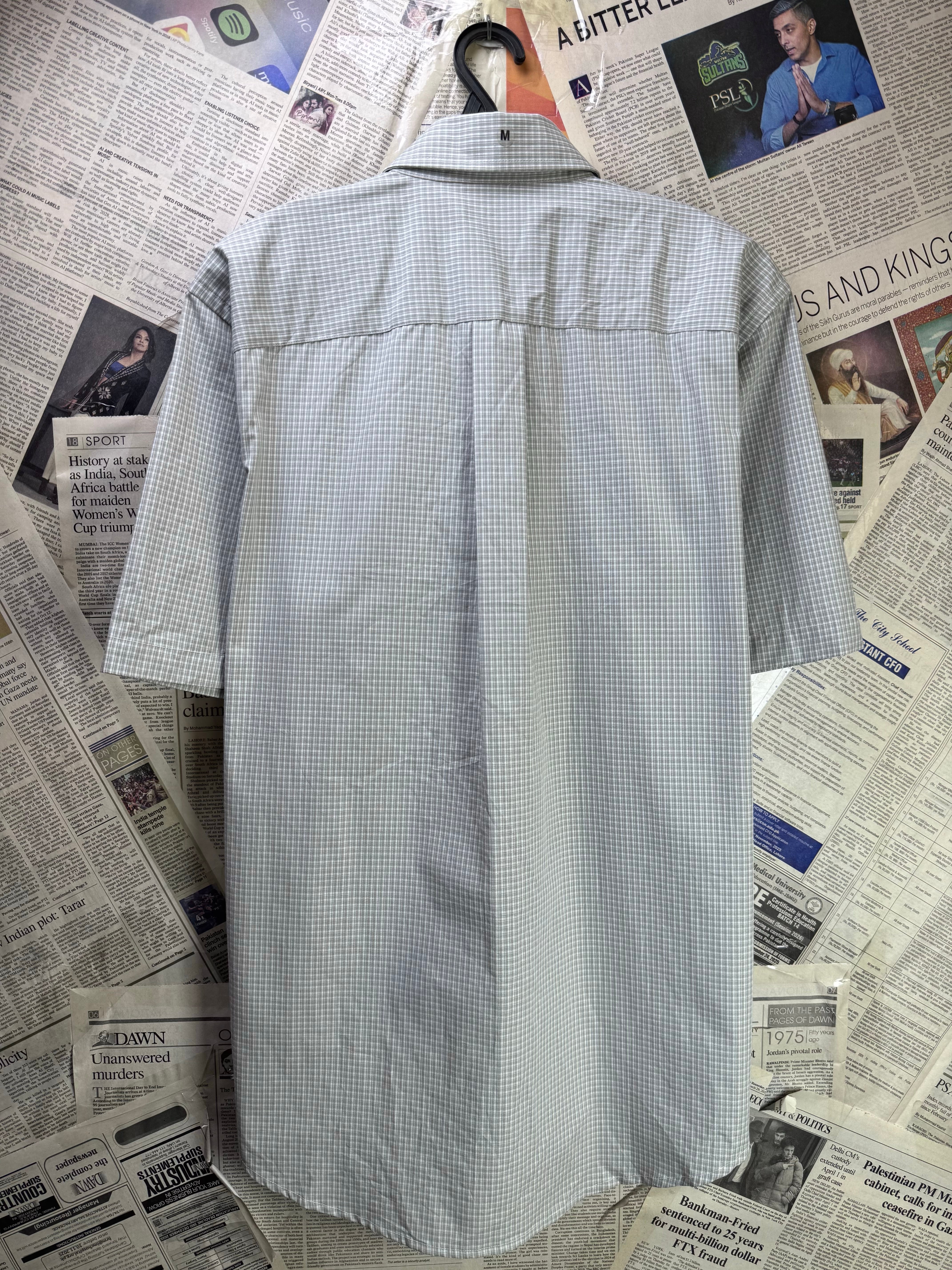 D*ckers® Medium | Chest: 22.5" | Grey Check | Shirt | Cotton - Poly | 3964 - Genuine Maal
