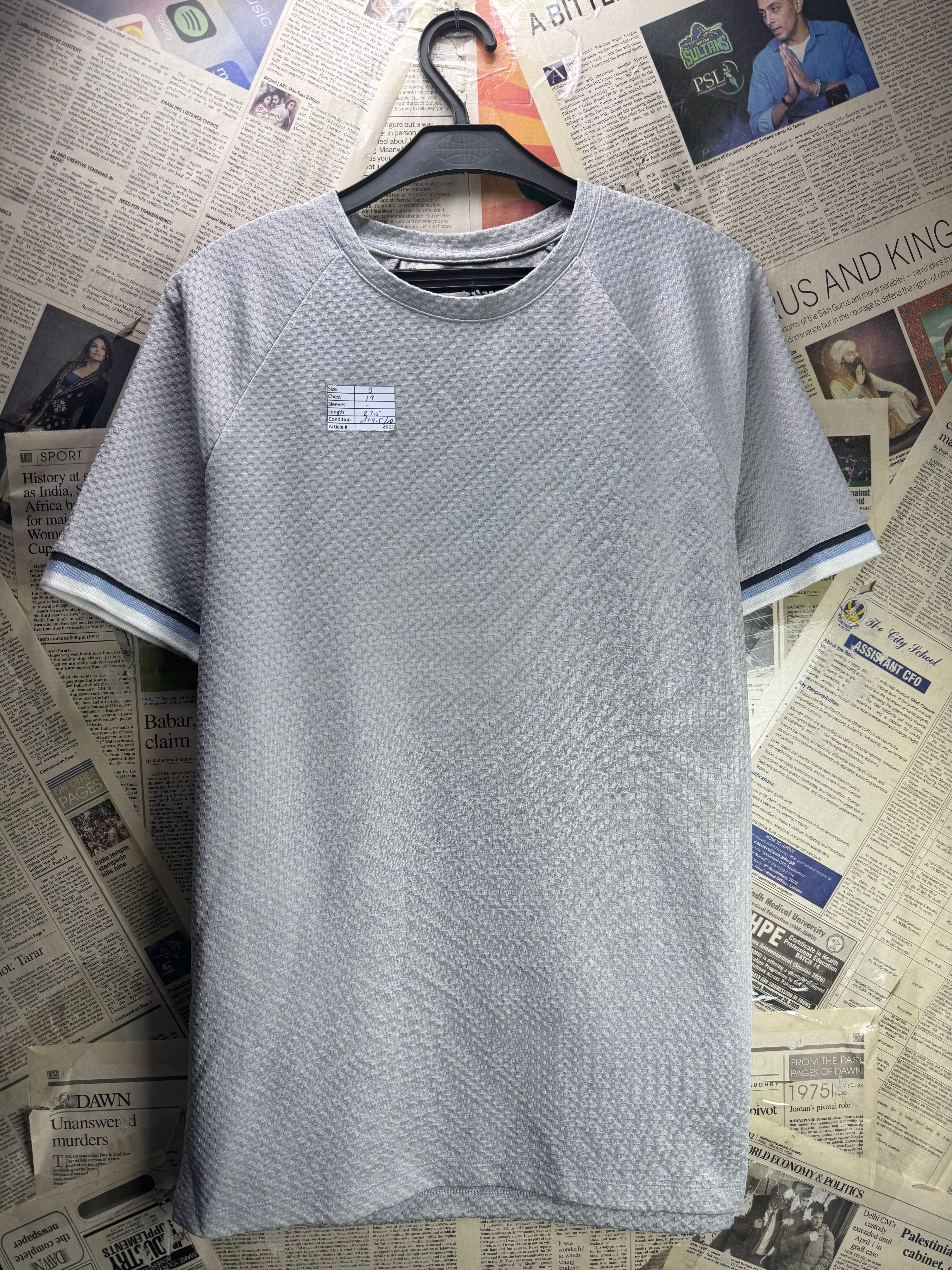 Taylor&Wright® Small | Chest: 19" | Grey | T-Shirt | Polyester | 4505 - Genuine Maal