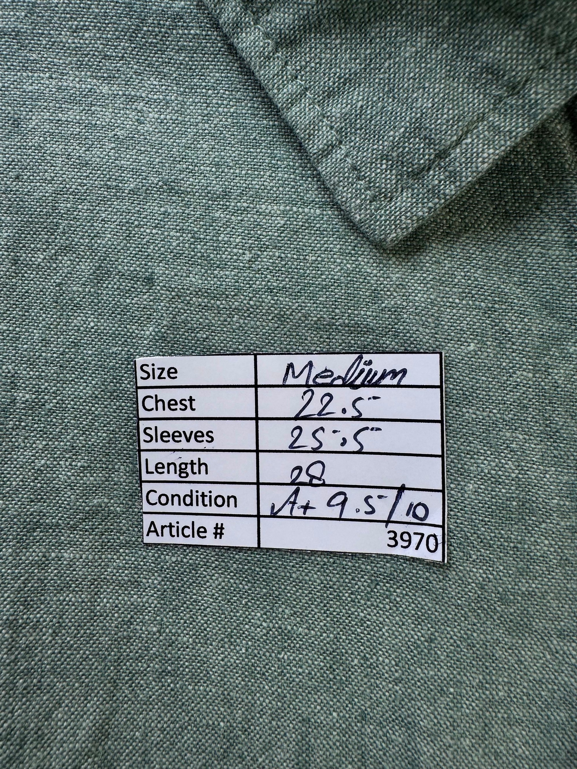 Old N*vy® Medium | Chest: 22.5" | Mint Green | Shirt | Linen - Cotton | 3970 - Genuine Maal