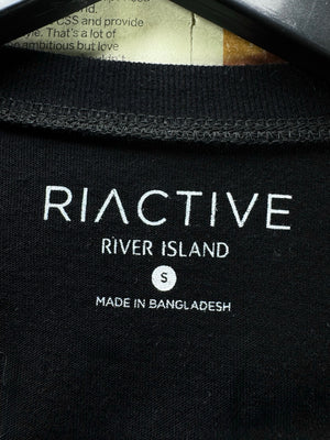 River Island® Medium | Chest: 21.5" | Black | T-Shirts | Cotton | 4506 - Genuine Maal