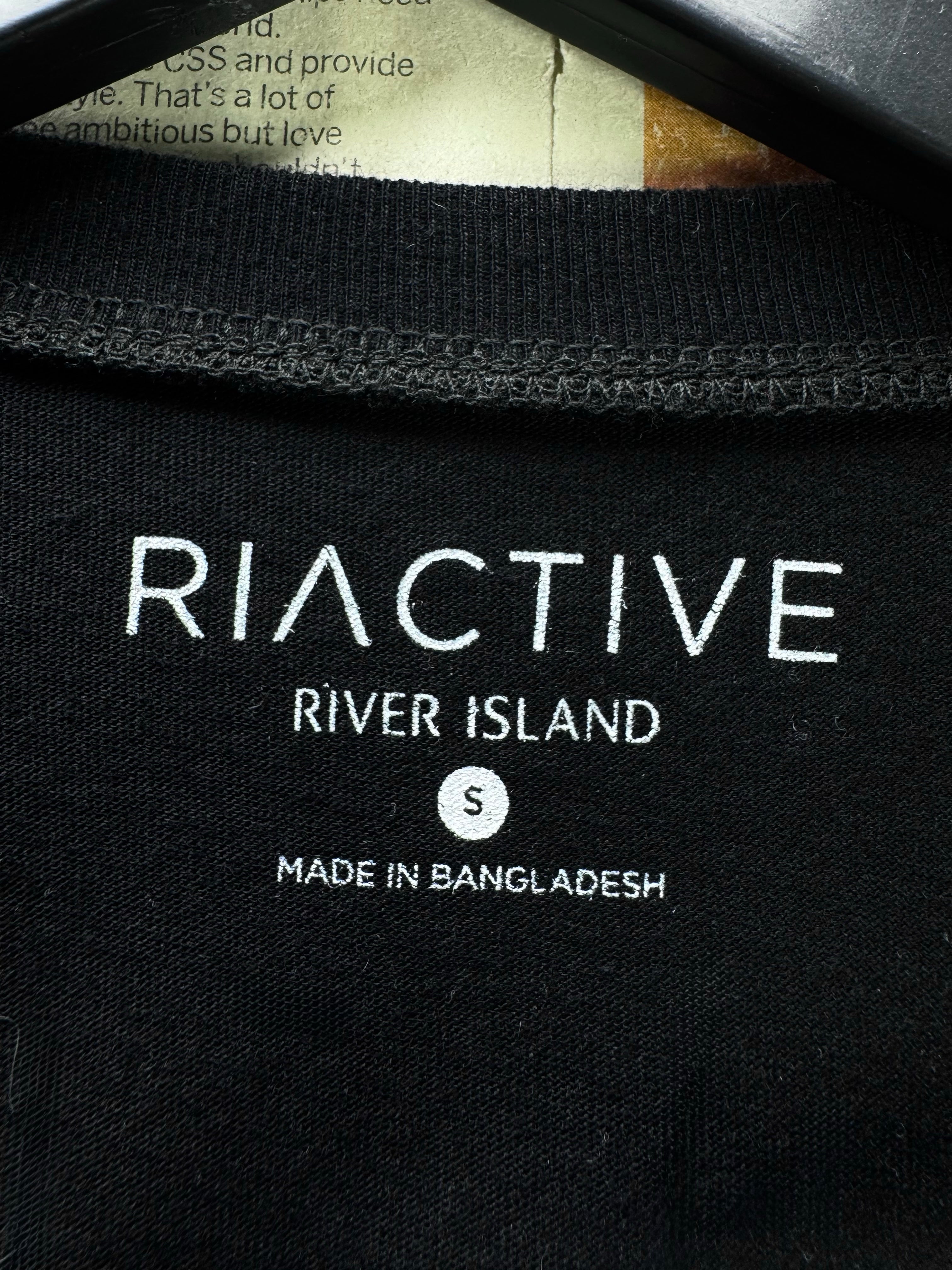 River Island® Medium | Chest: 21.5" | Black | T-Shirts | Cotton | 4506 - Genuine Maal