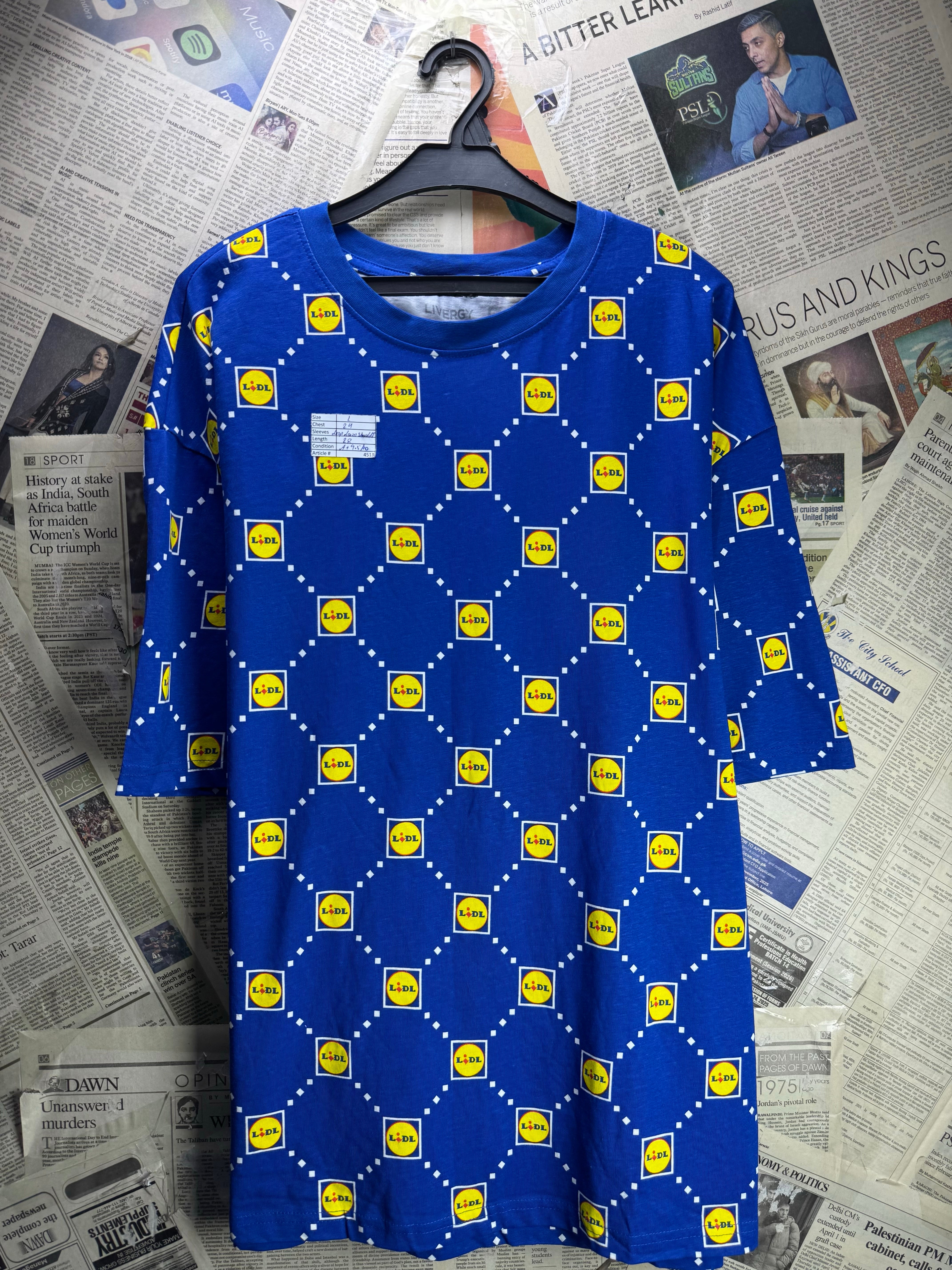 Livergy® Large | Chest: 24" | Blue | T-Shirt | Cotton | 4513 - Genuine Maal
