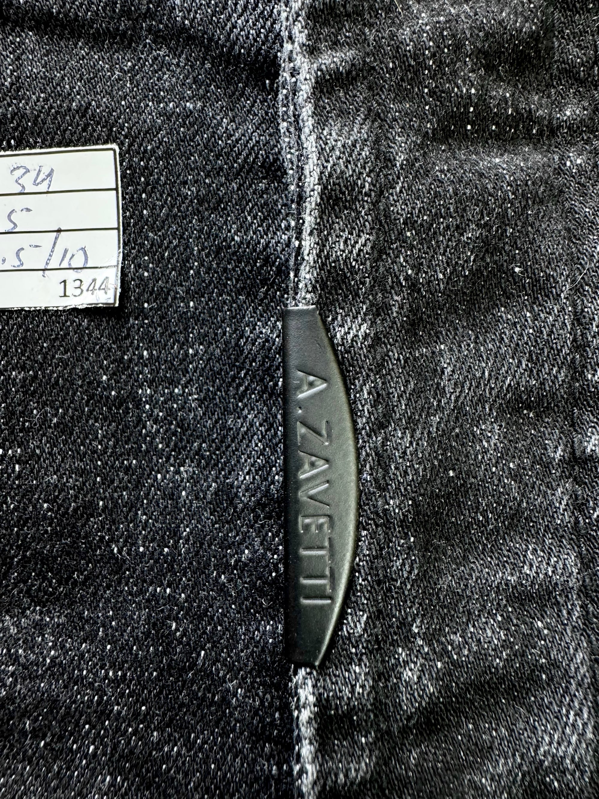 A.Zavetti® Waist: 32" to 34" | Black | Distressed Denim Shorts | Cotton - Poly - Visc - Elastane | 1344 - Genuine Maal