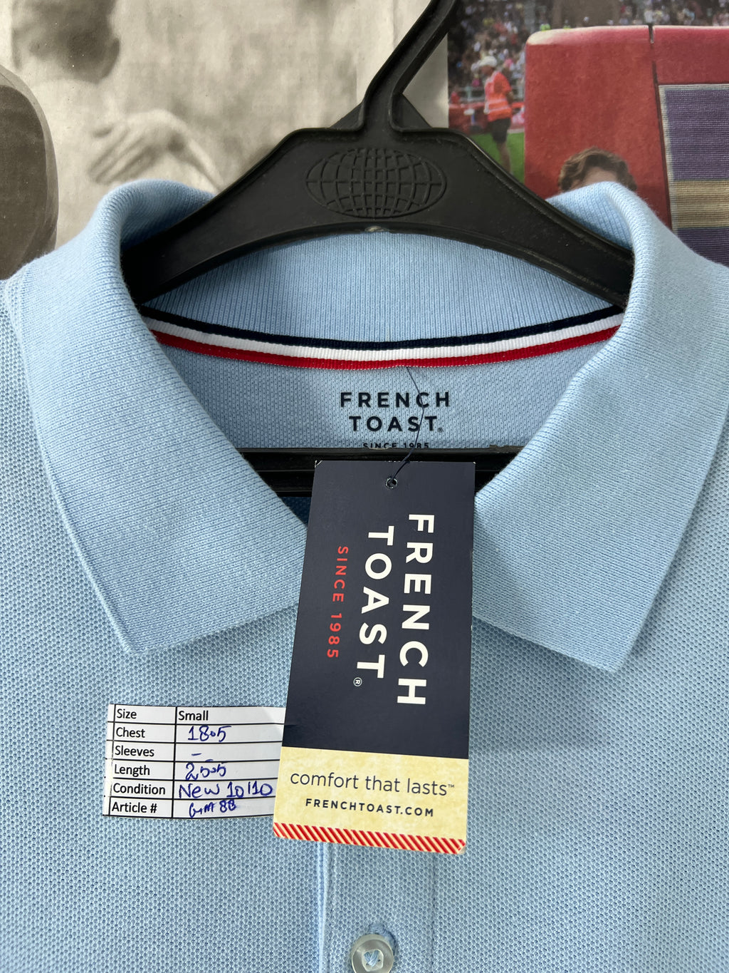 FRENCH TOAST® Blue | XS | Chest: 18.5" | T88 - Genuine Maal