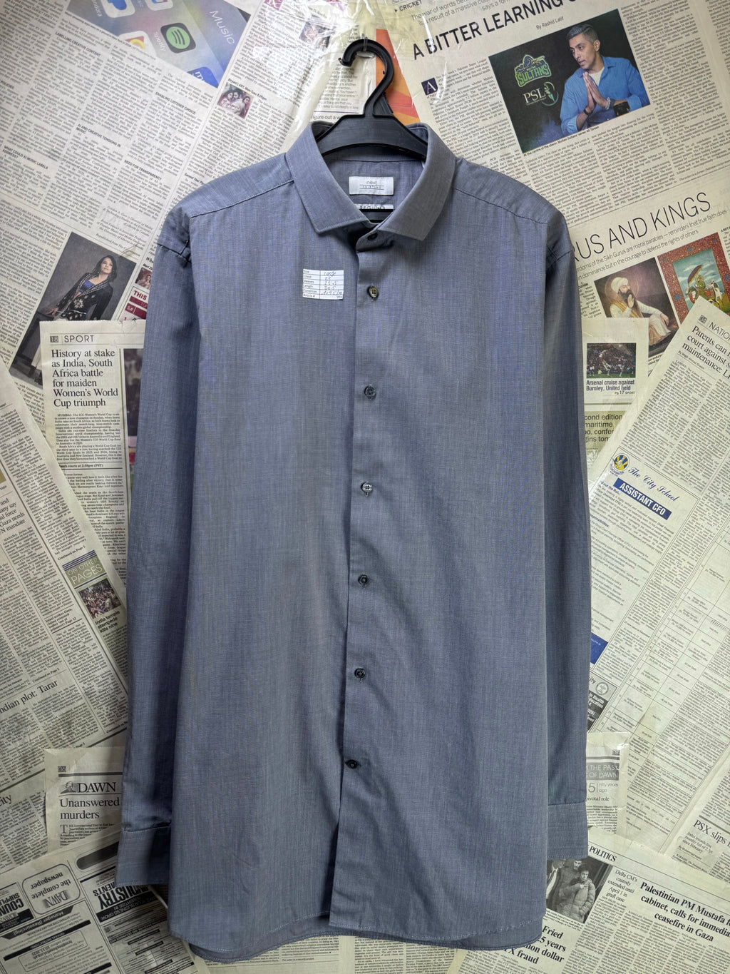 Next® Large | Chest: 23" | Grey | Shirt | Poly - Cotton | 3956 - Genuine Maal