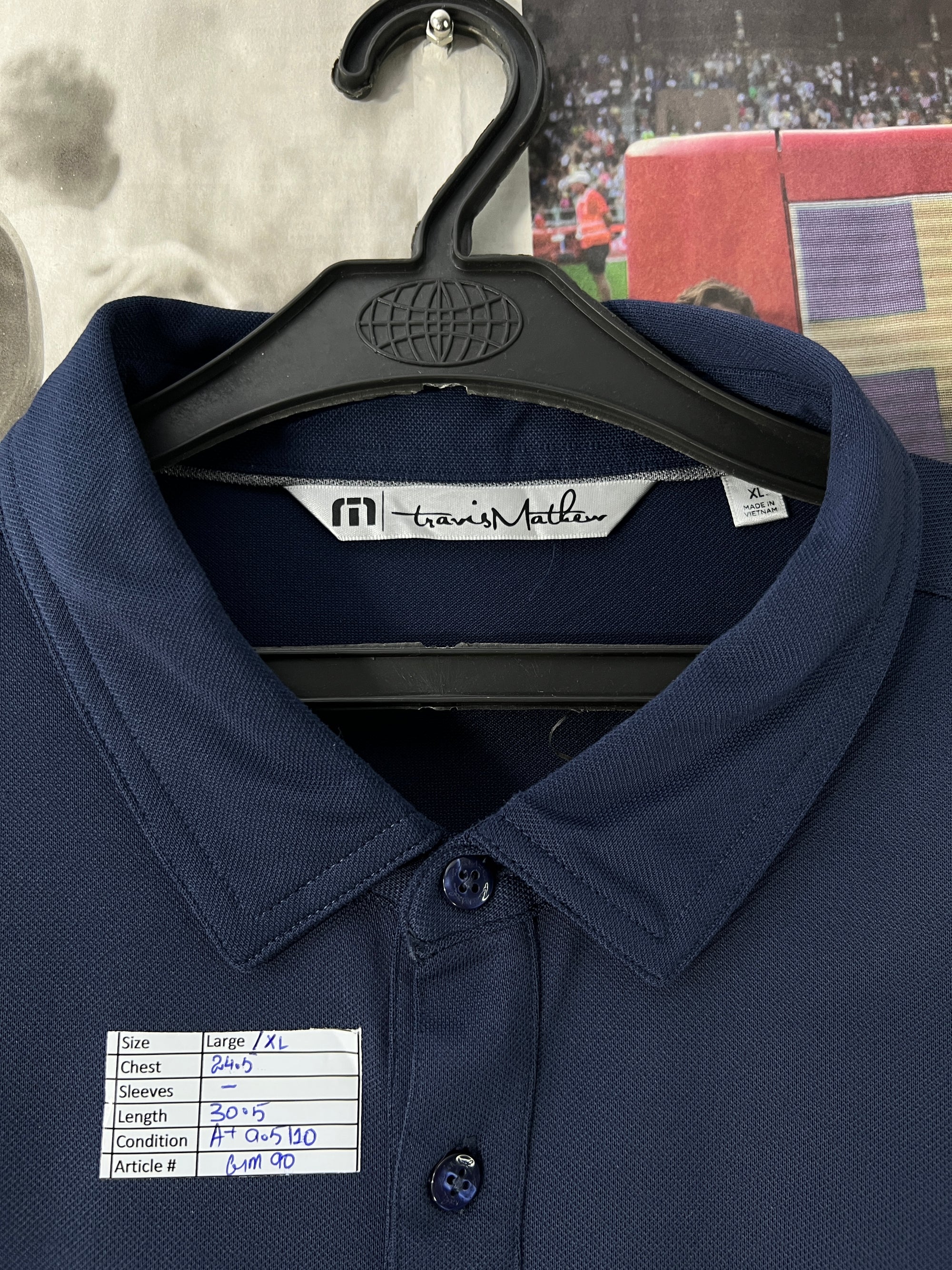 TRAVIS MATHEW® Blue | L/XL | Chest: 24.5" | T90 - Genuine Maal