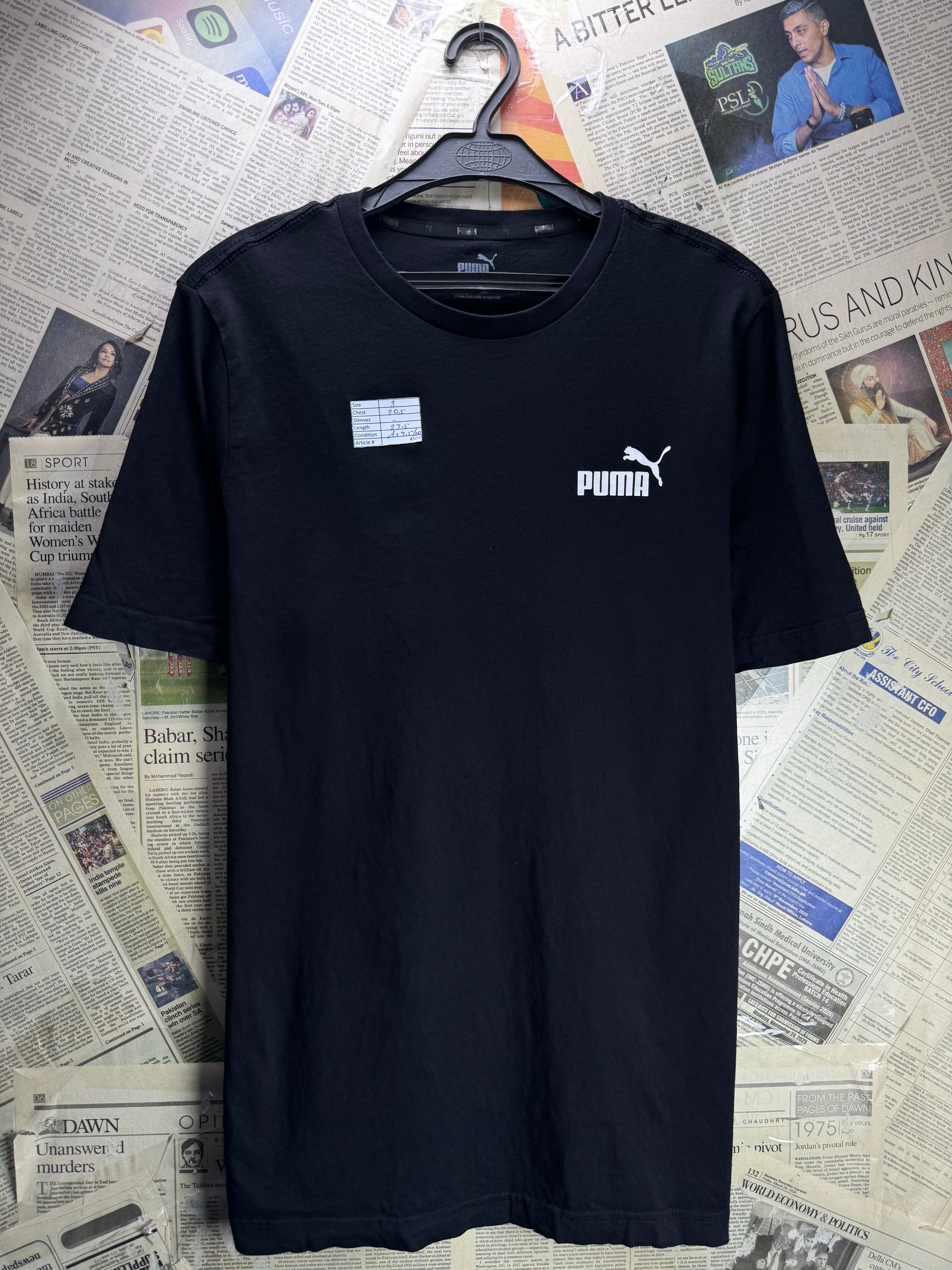 Puma® Small | Chest: 20.5" | Black | T-Shirt | Poly - Cotton | 4504 - Genuine Maal