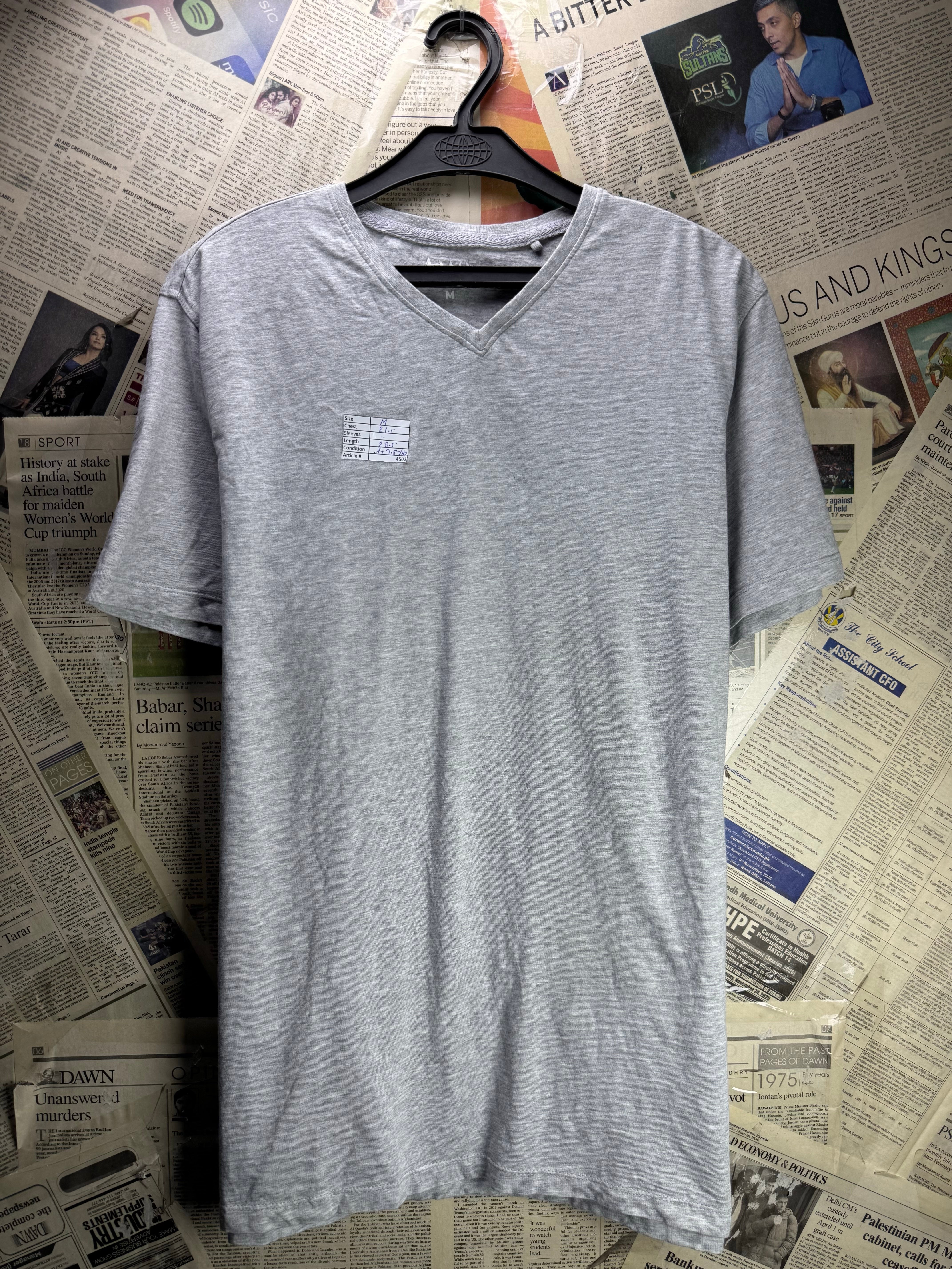 ACW85® Medium | Chest: 21.5" | Grey | T-Shirts | Cotton - Viscose | 4503 - Genuine Maal