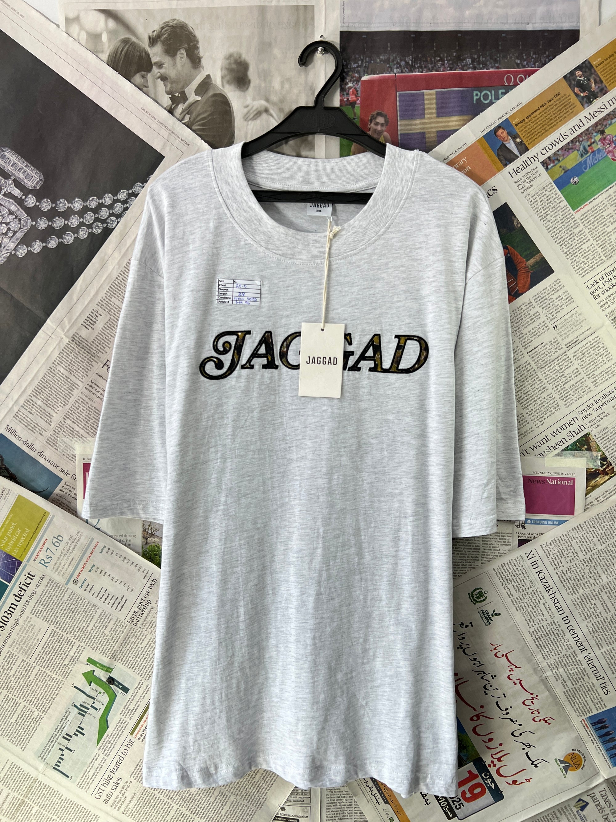 JAGGAD® Grey | XL | Chest: 25.5" | T96 - Genuine Maal