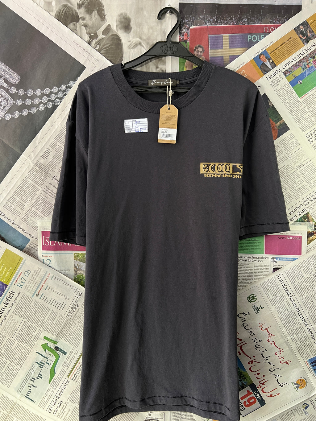 BARNEY COOLS® Vintage Black | Large | Chest: 23.5" | T97 - Genuine Maal