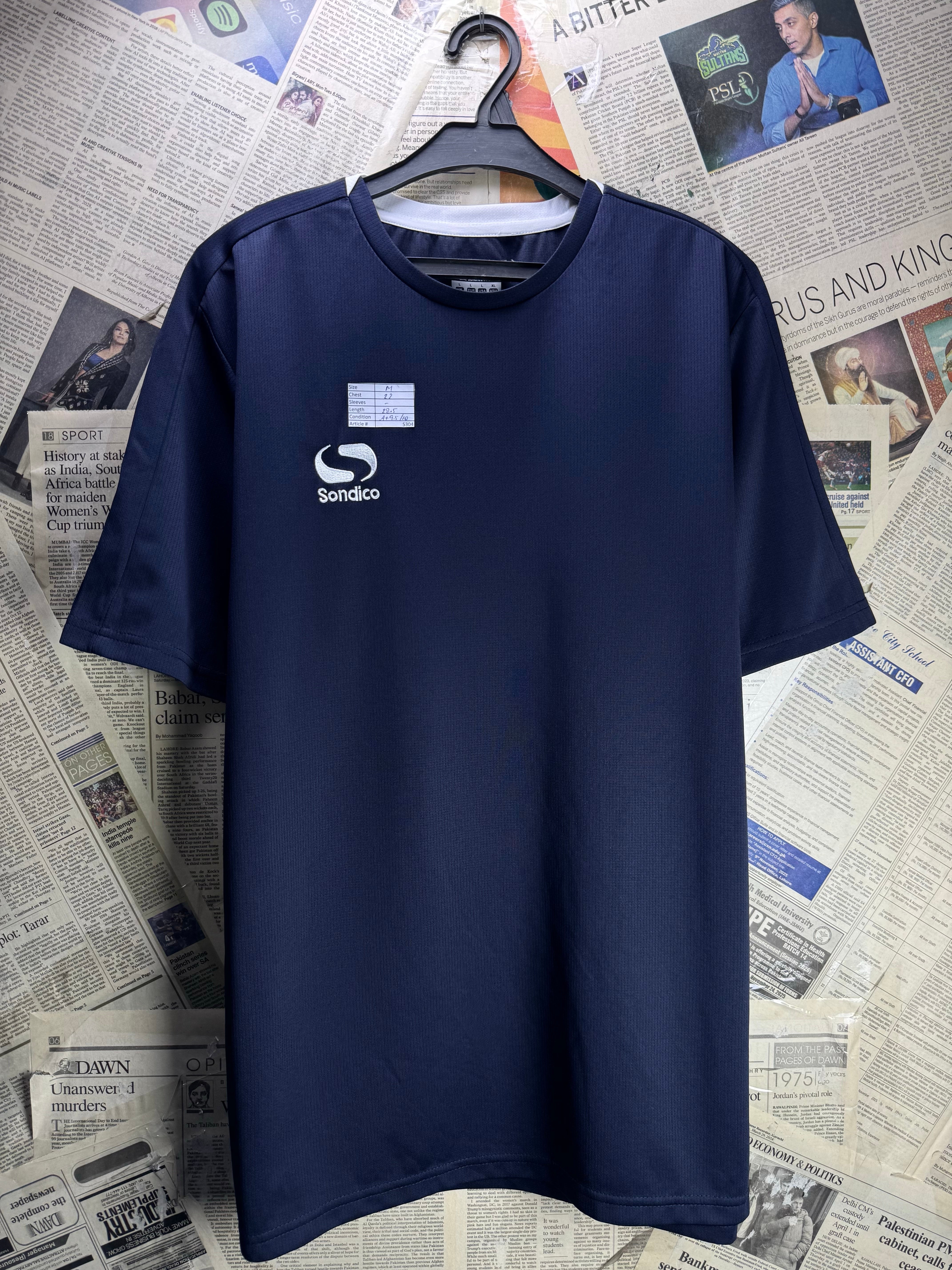 Sondico® Medium | Chest: 22" | Black | T-Shirts | Polyester | 5304 - Genuine Maal