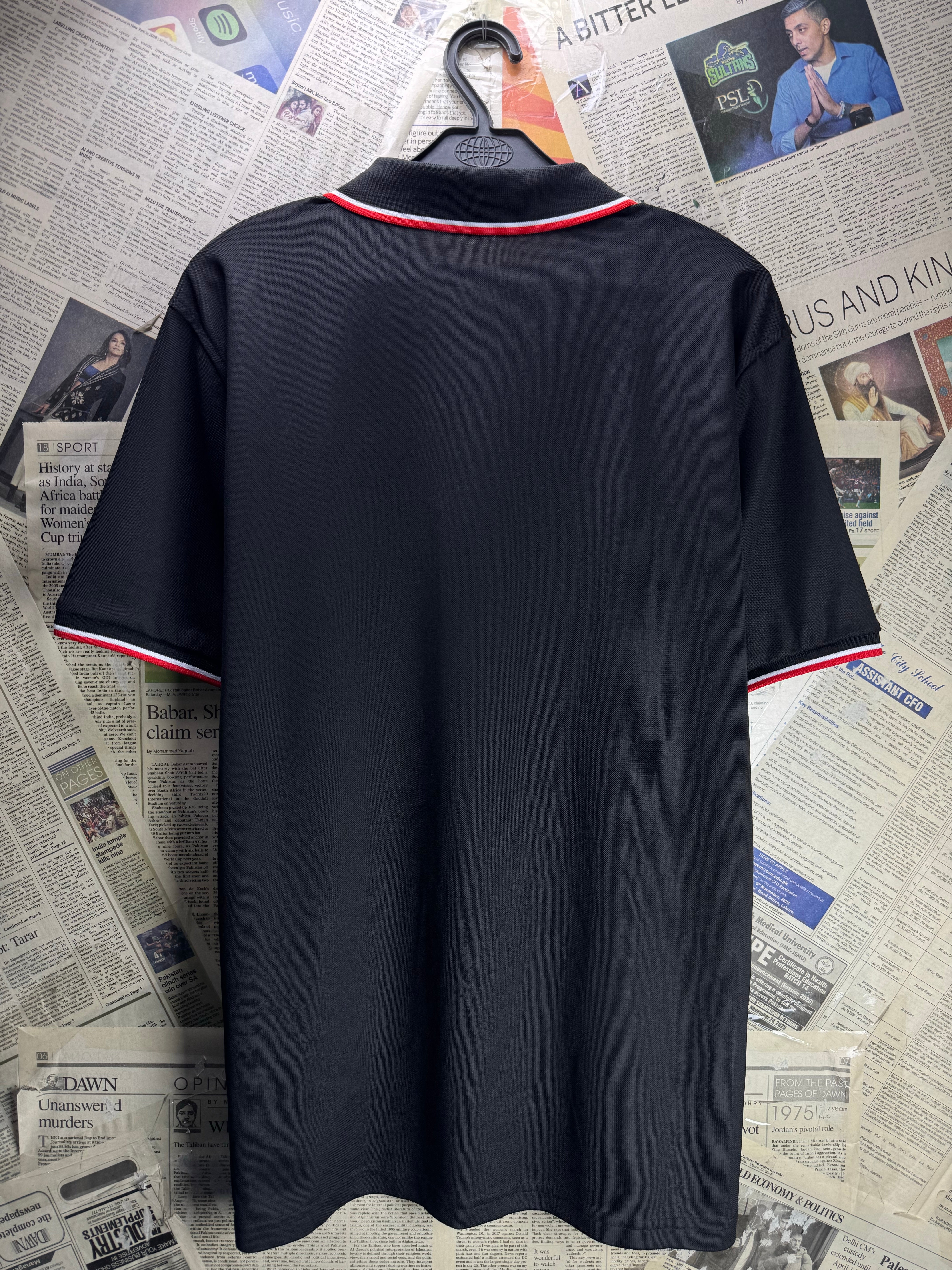 ® Medium | Chest: 21.5" | Black | Polo Shirts | Poly - Spandex | 5336 - Genuine Maal