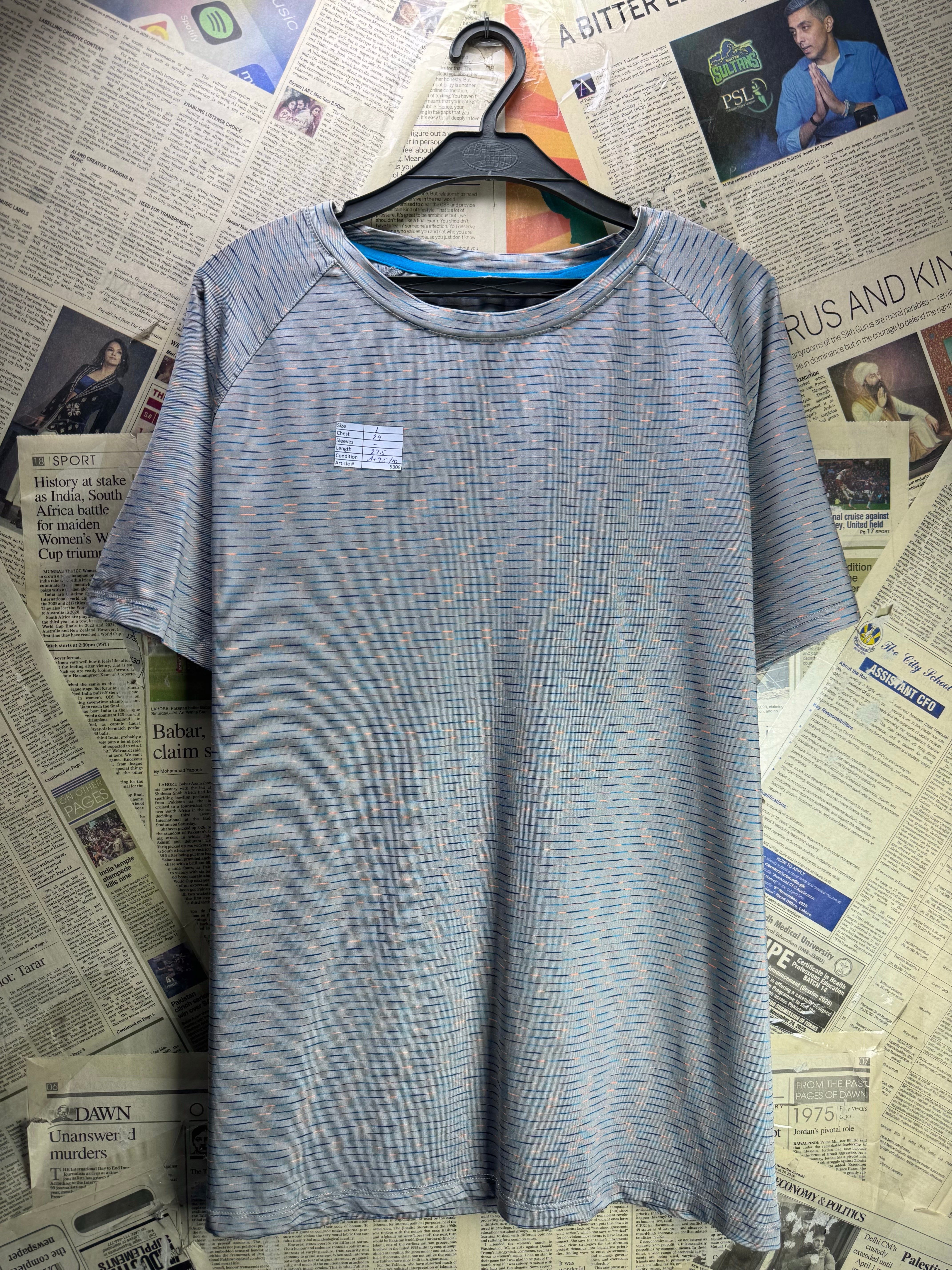 The Pass® Large | Chest: 24" | Grey | T-Shirt | Poly - Elastane | 5308 - Genuine Maal