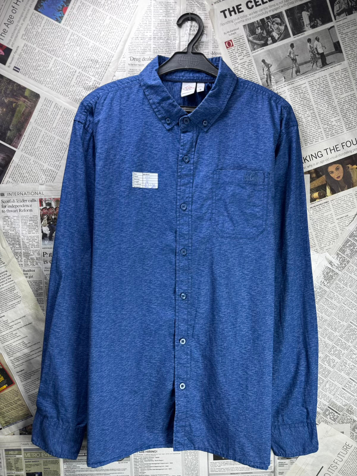 Lee Cooper® Medium | Chest: 22.5" | Blue | Shirt | Cotton | M16 - 6847